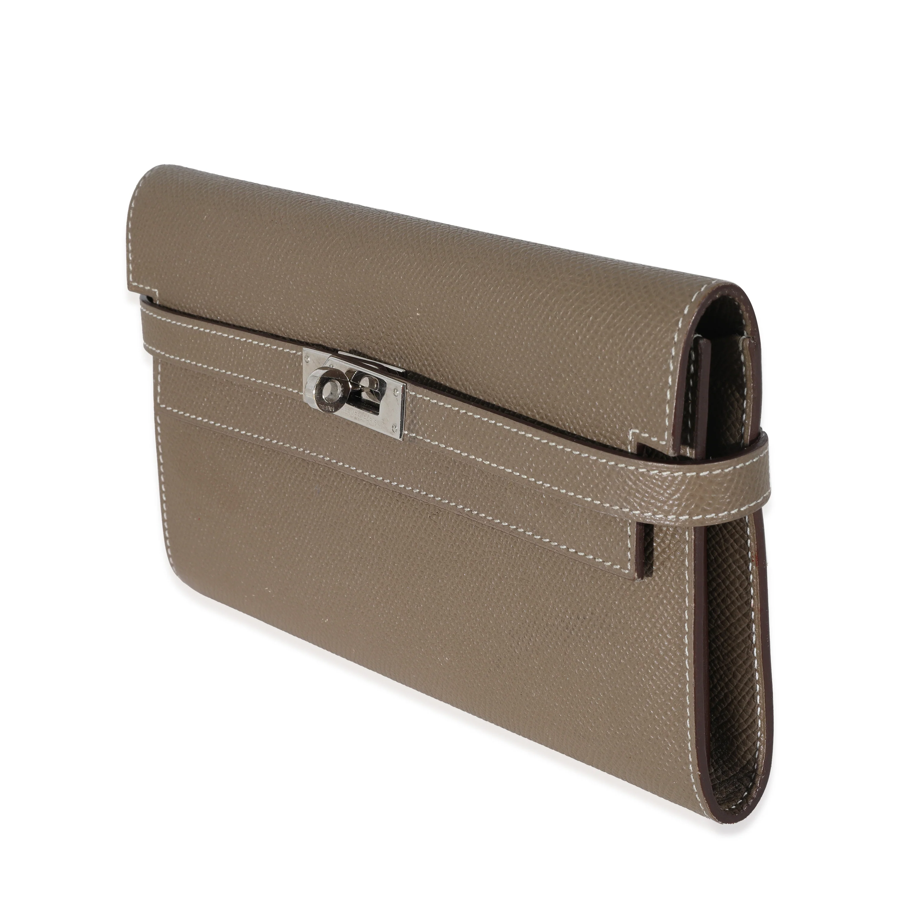 Hermes Etoupe Epsom Kelly Long Wallet PHW - Image 2