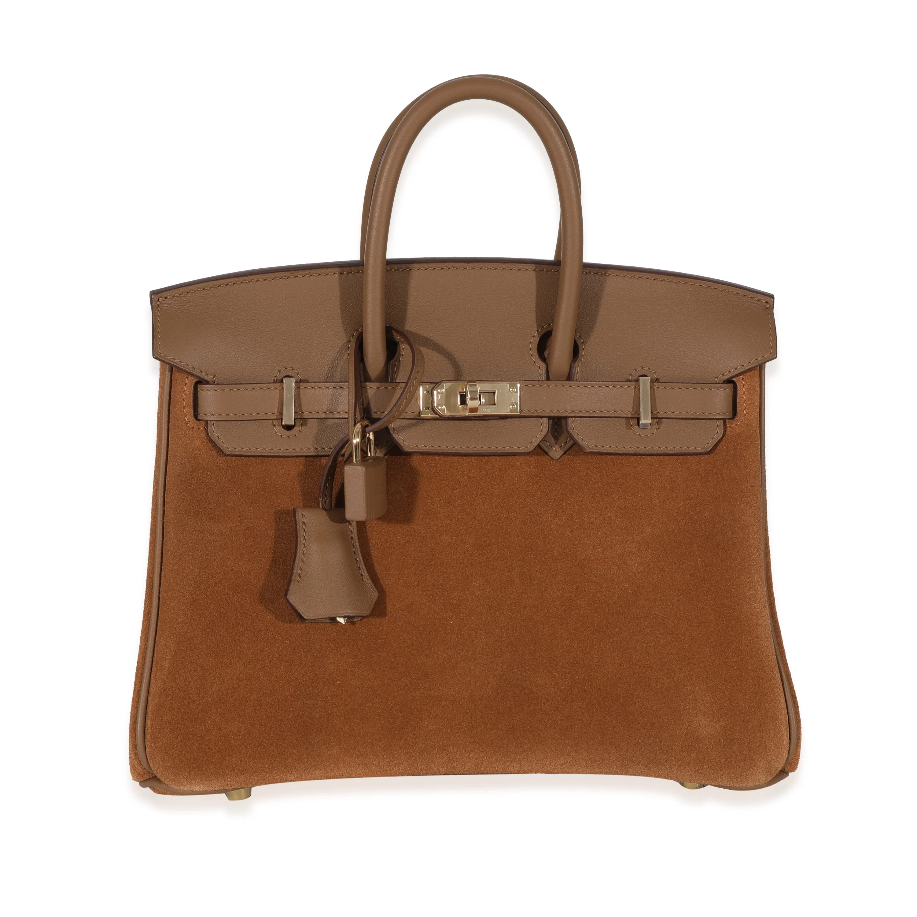 Hermes Chamois Alezan Swift Grizzly Birkin 25 PBHW