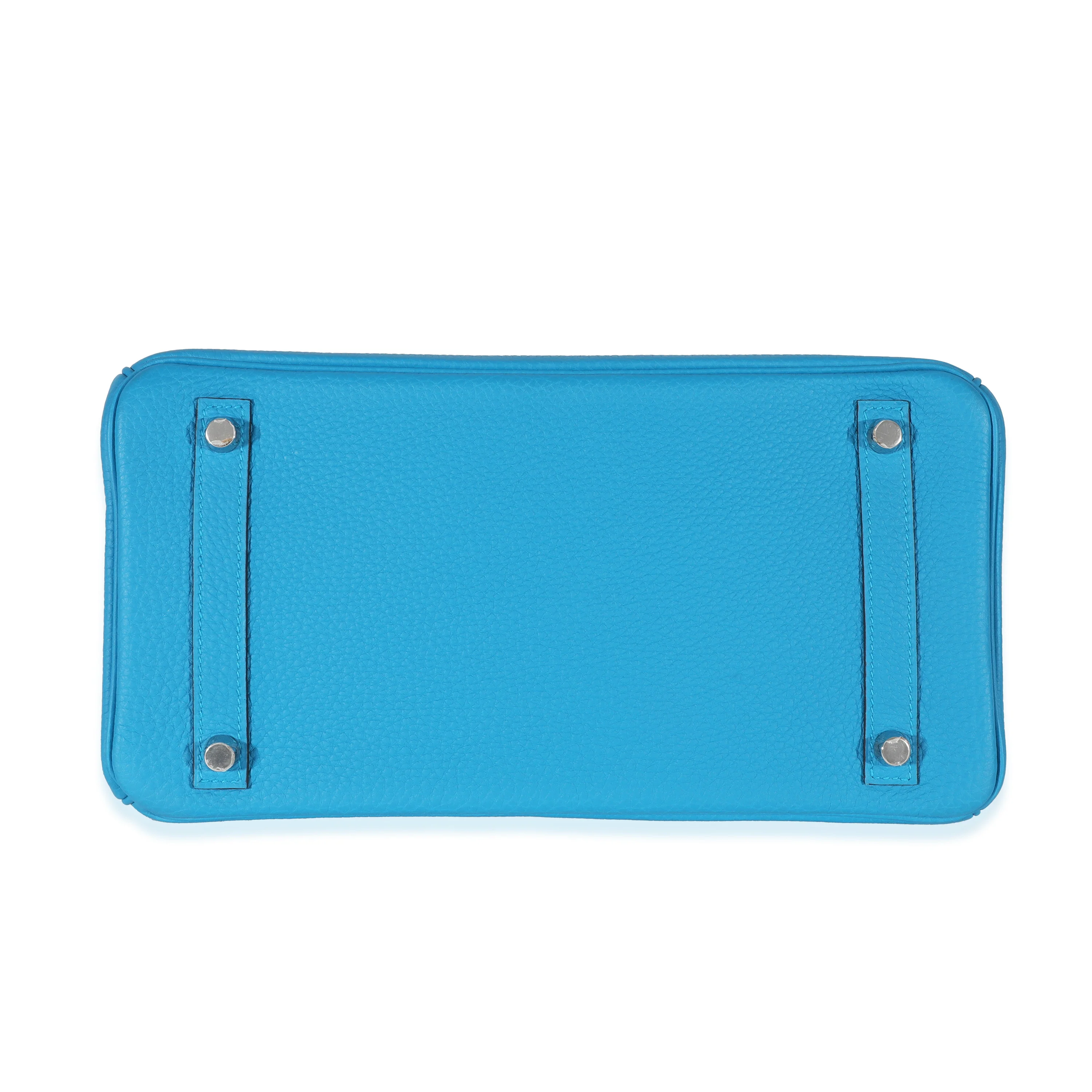 Hermès Bleu Zanzibar Malachite Togo Verso Birkin 30 PHW - Image 4