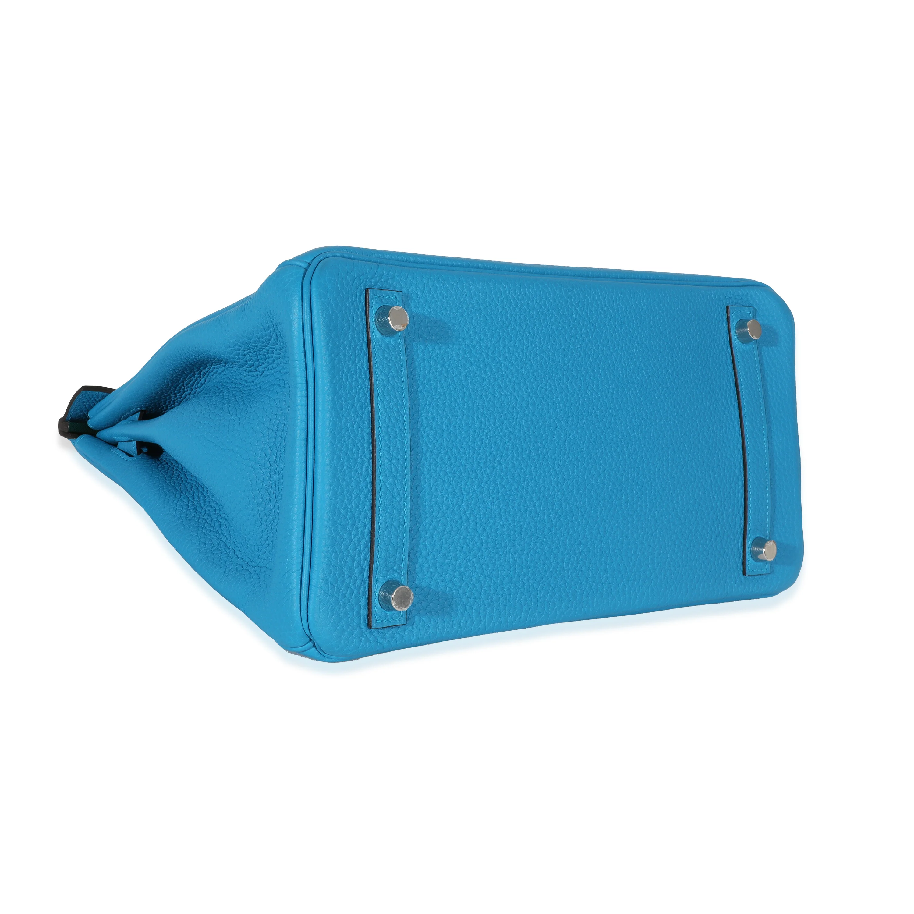 Hermès Bleu Zanzibar Malachite Togo Verso Birkin 30 PHW - Image 5