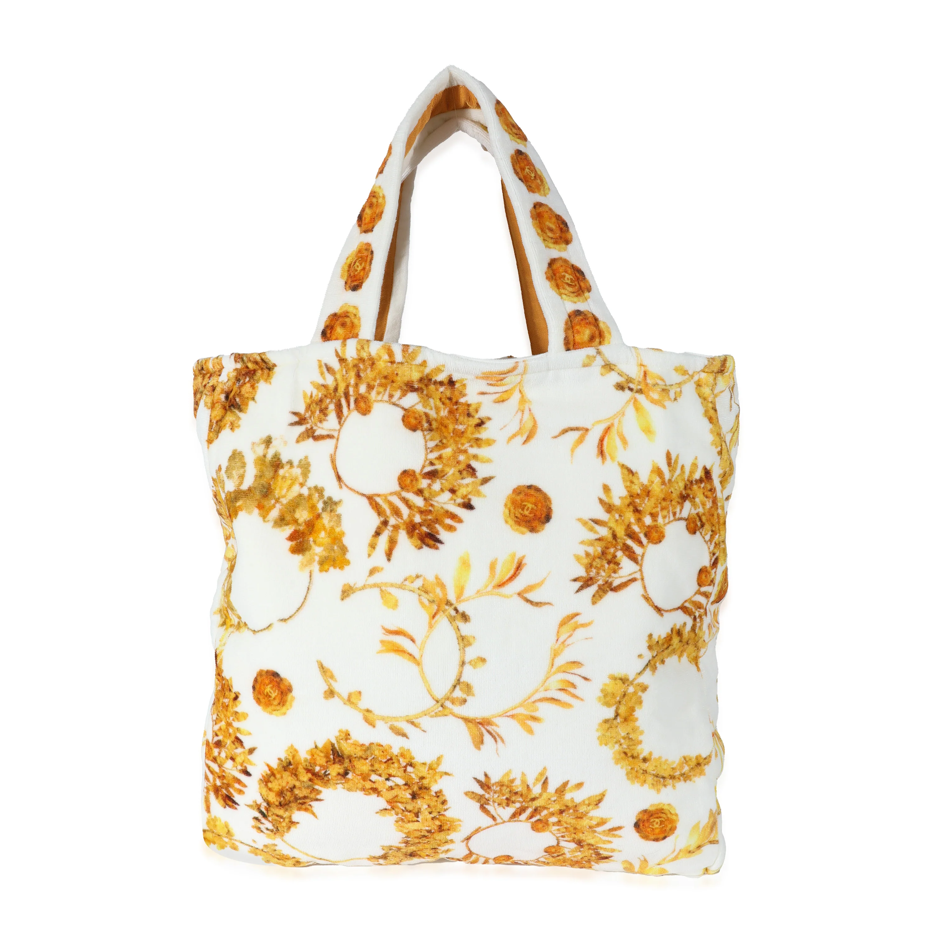 White Terry Cloth Paris-Greece Beach Tote - Image 3