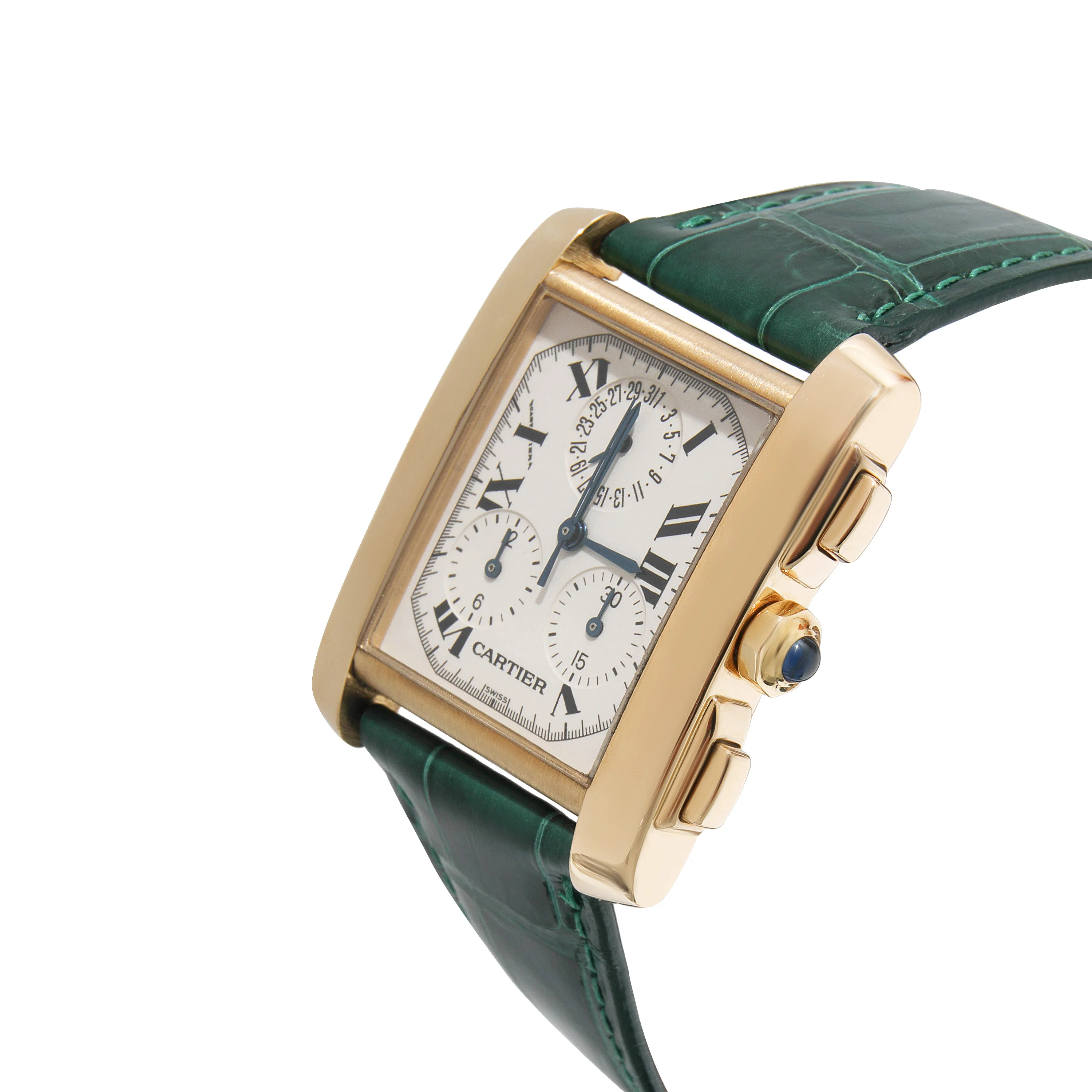Cartier Tank Francaise Chronoflex W5000556 Unisex Watch in 18kt Yellow Gold - Image 2