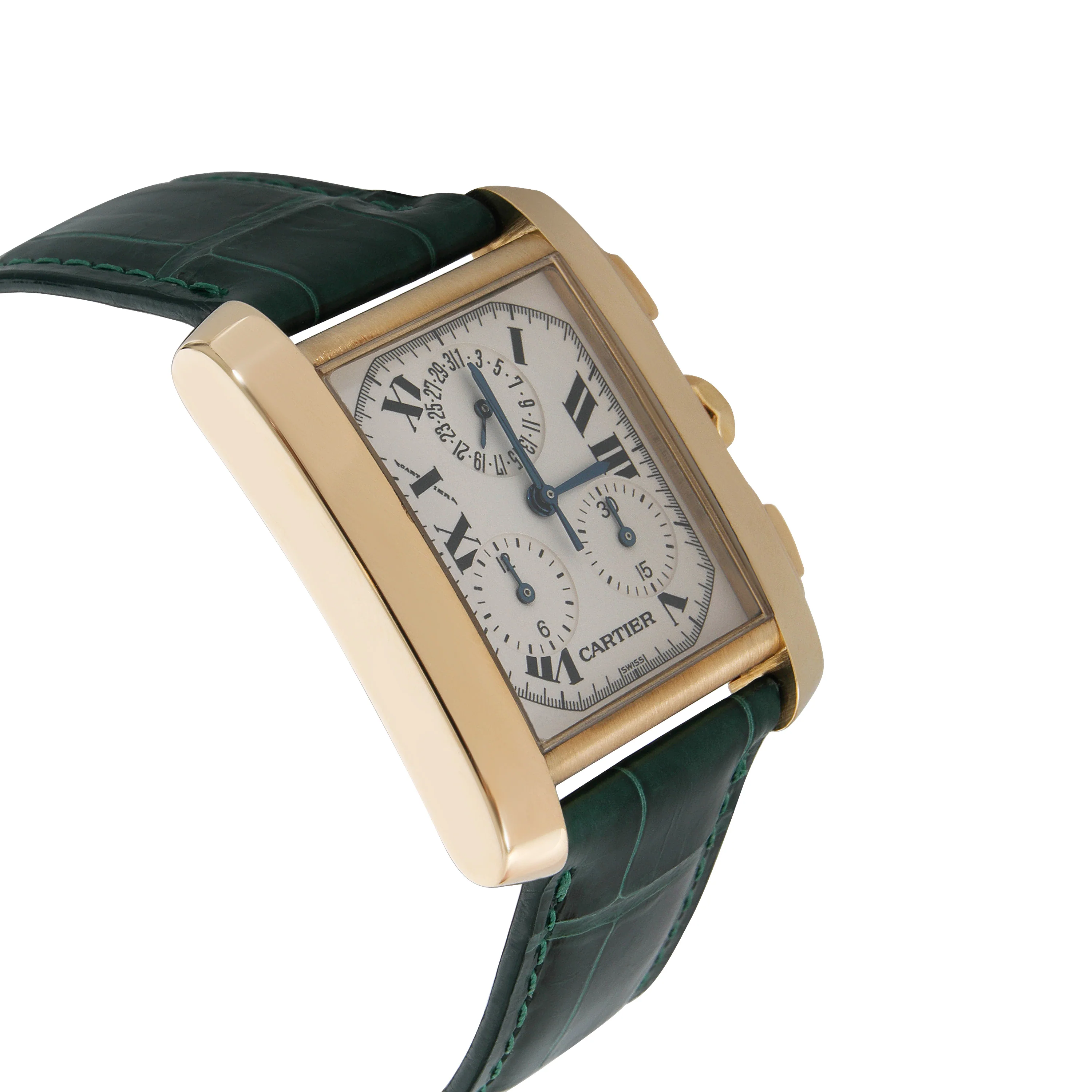 Cartier Tank Francaise Chronoflex W5000556 Unisex Watch in 18kt Yellow Gold - Image 3