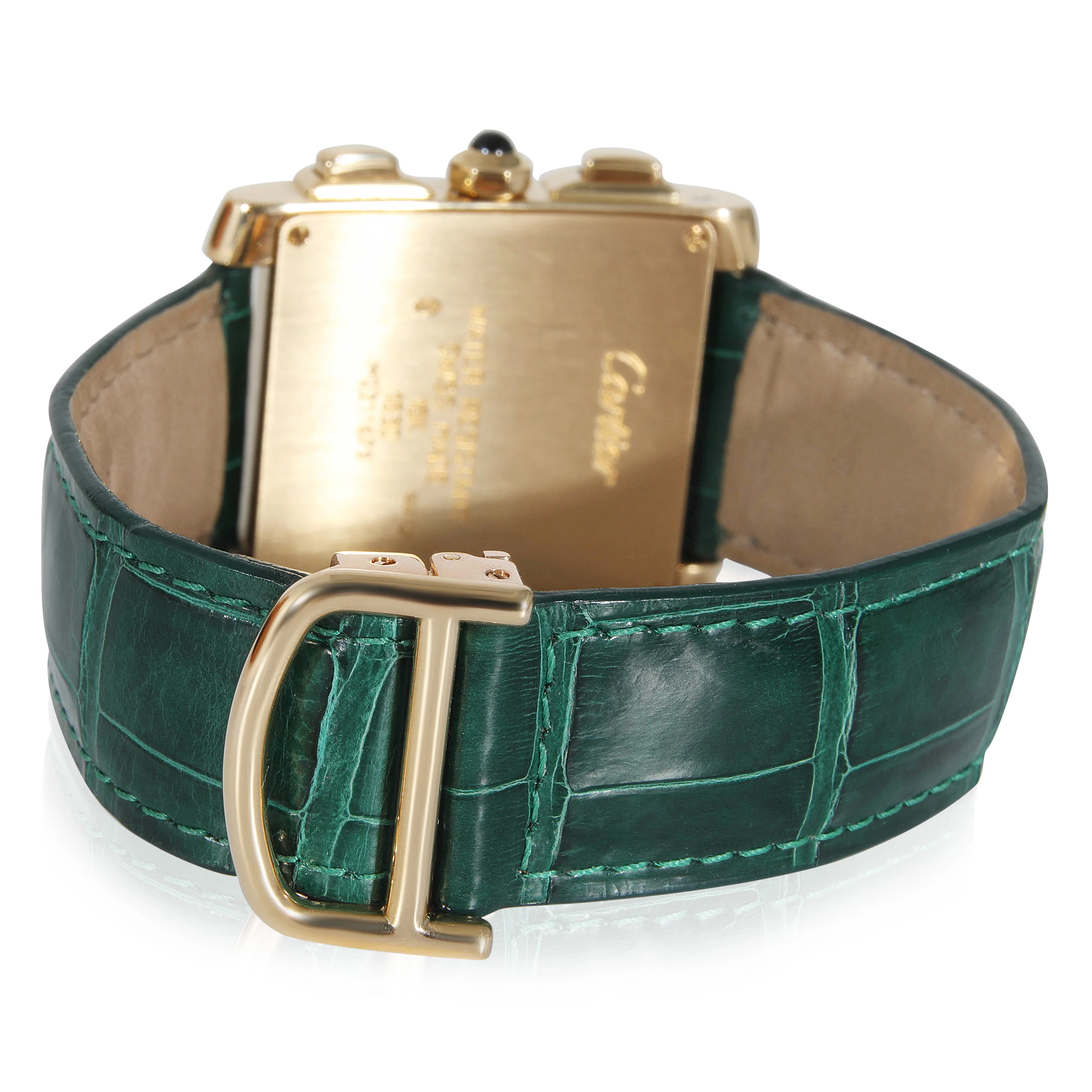Cartier Tank Francaise Chronoflex W5000556 Unisex Watch in 18kt Yellow Gold - Image 4