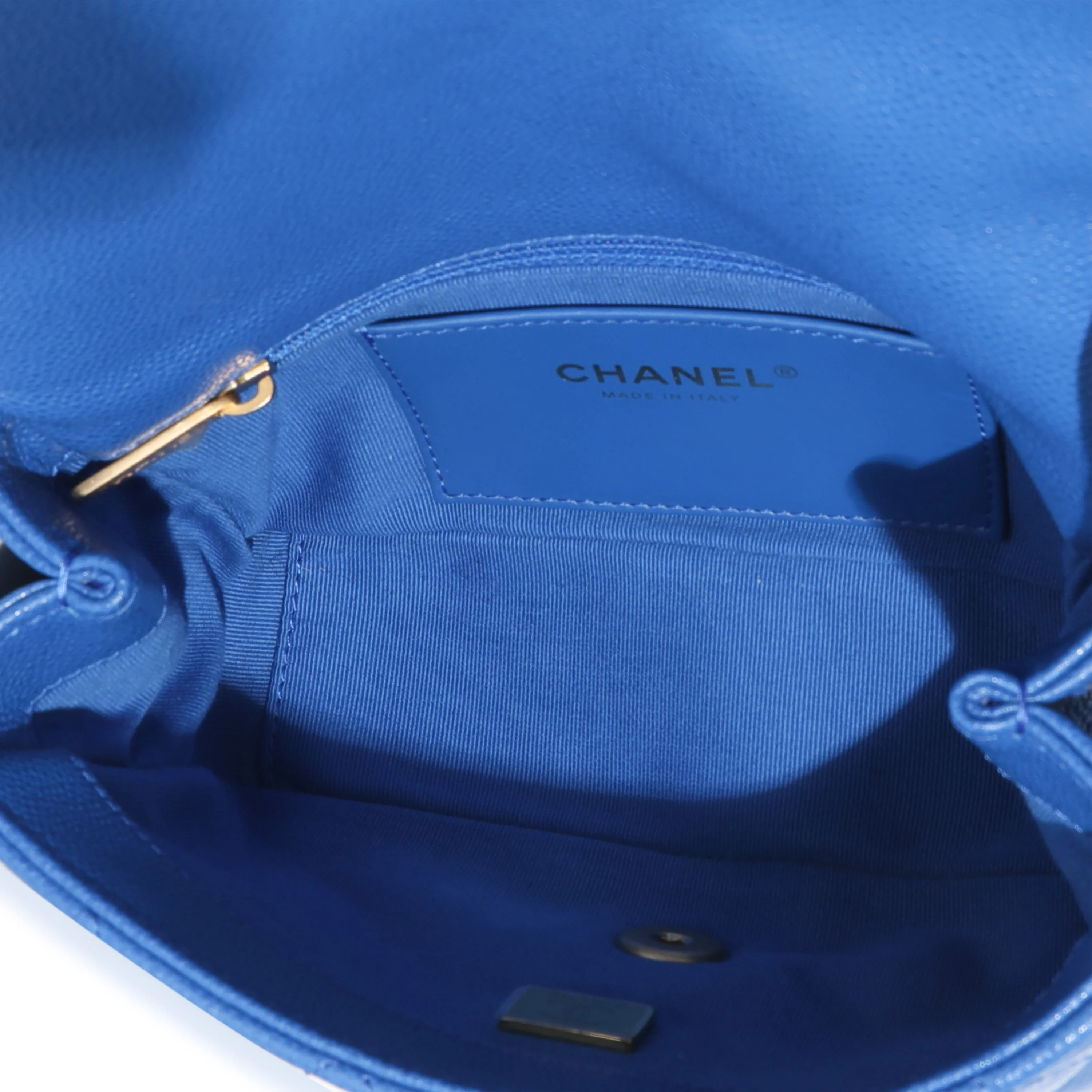 Chanel 22B Dark Blue Caviar Chain Around Flap Bag - Image 8