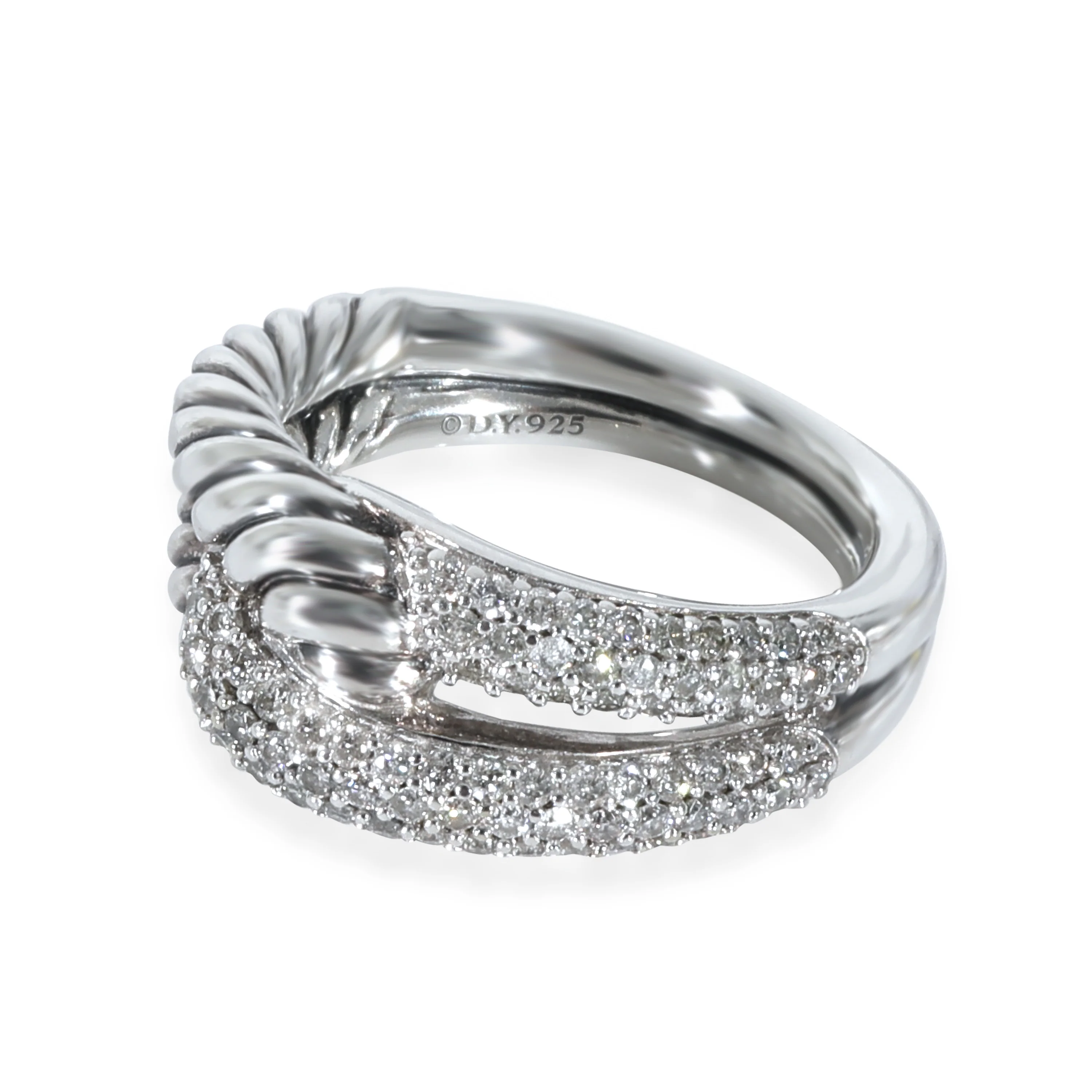 David Yurman Labyrinth Diamond Ring in Sterling Silver 0.44 CTW - Image 2