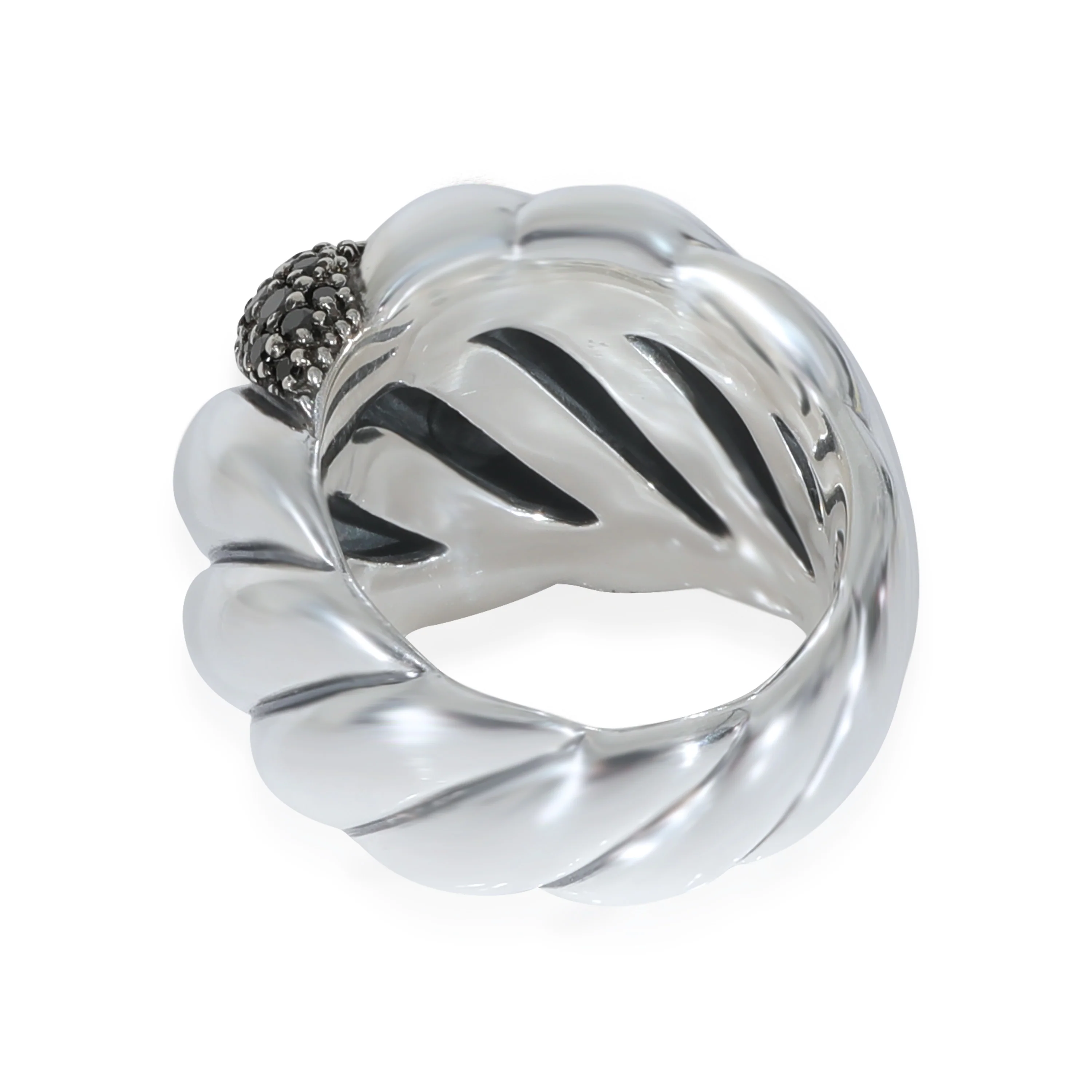 Hampton Cable Ring With Black Diamonds in Sterling Silver 0.84 CTW - Image 4