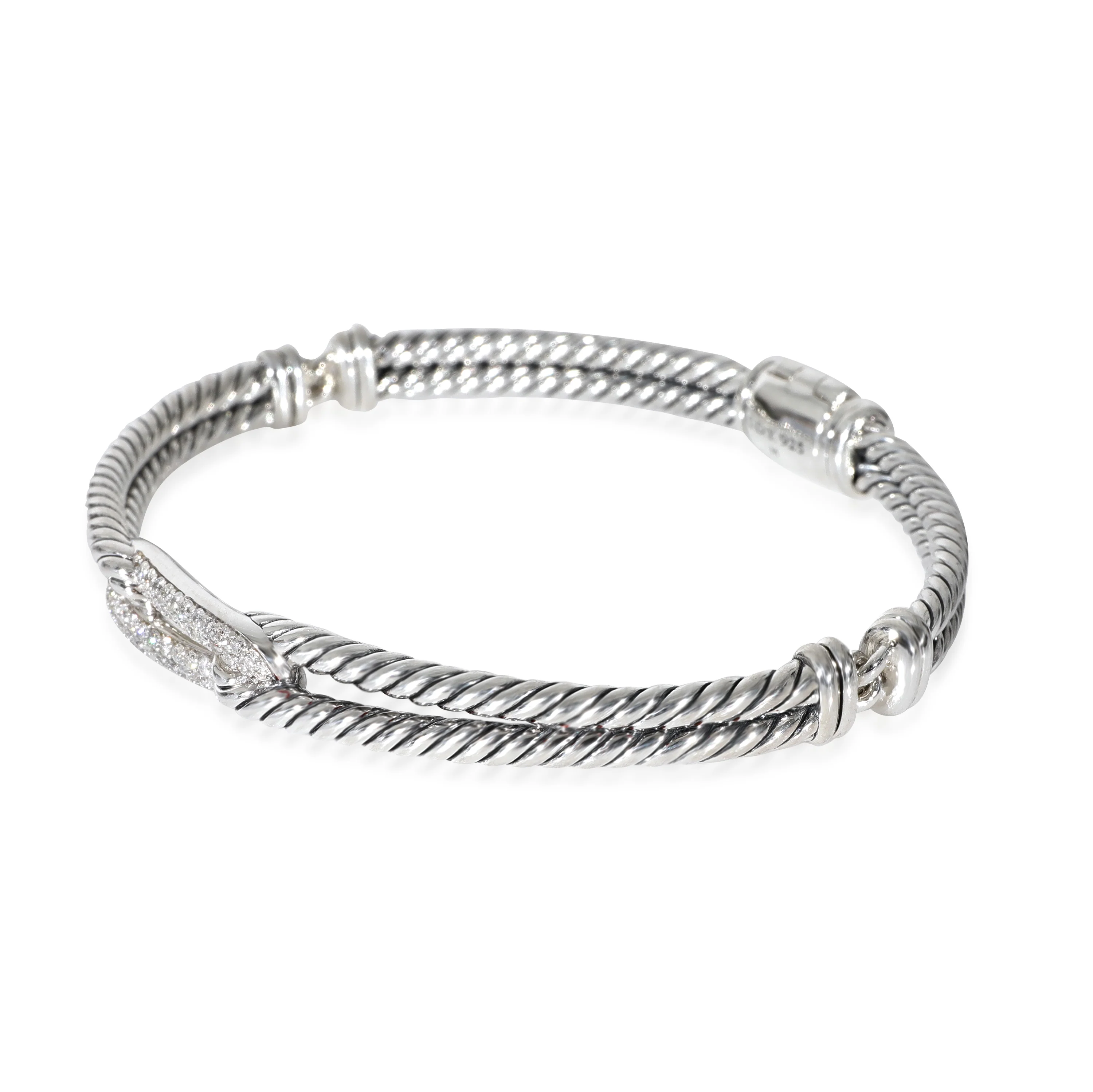 Labyrinth Mini Loop Diamond Bracelet in  Sterling Silver 0.27 CTW - Image 2