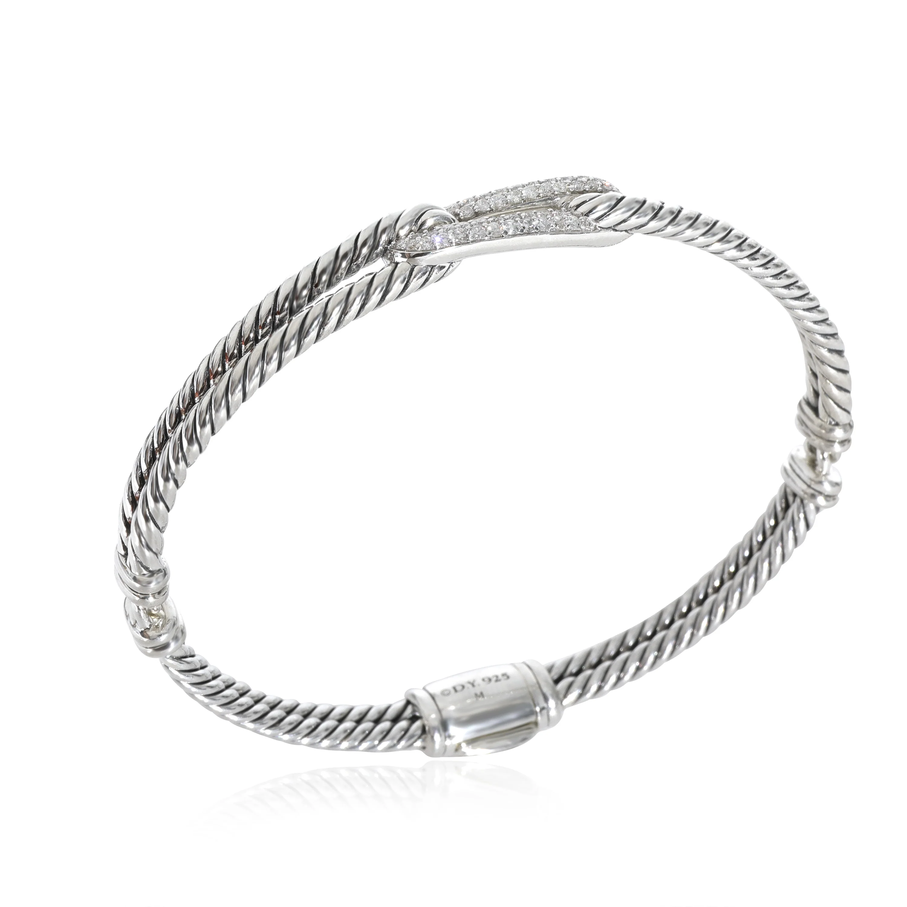 Labyrinth Mini Loop Diamond Bracelet in  Sterling Silver 0.27 CTW - Image 3