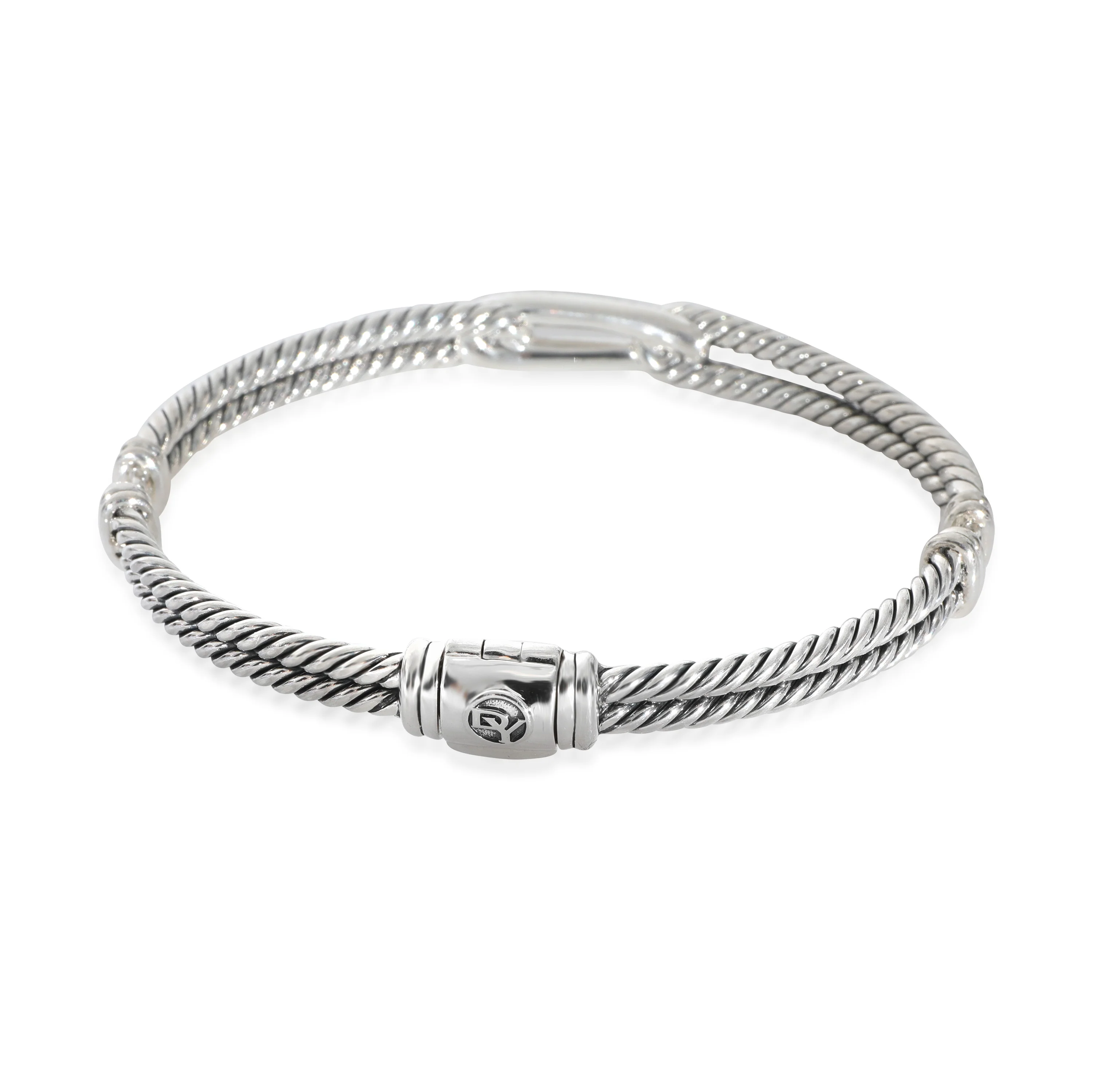 Labyrinth Mini Loop Diamond Bracelet in  Sterling Silver 0.27 CTW - Image 4