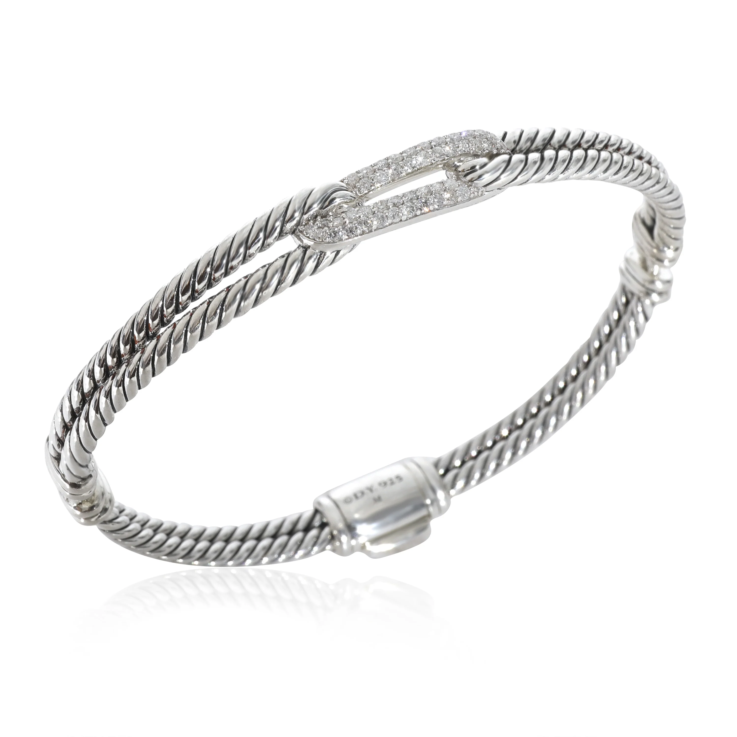 Labyrinth Mini Loop Diamond Bracelet in  Sterling Silver 0.27 CTW - Image 5