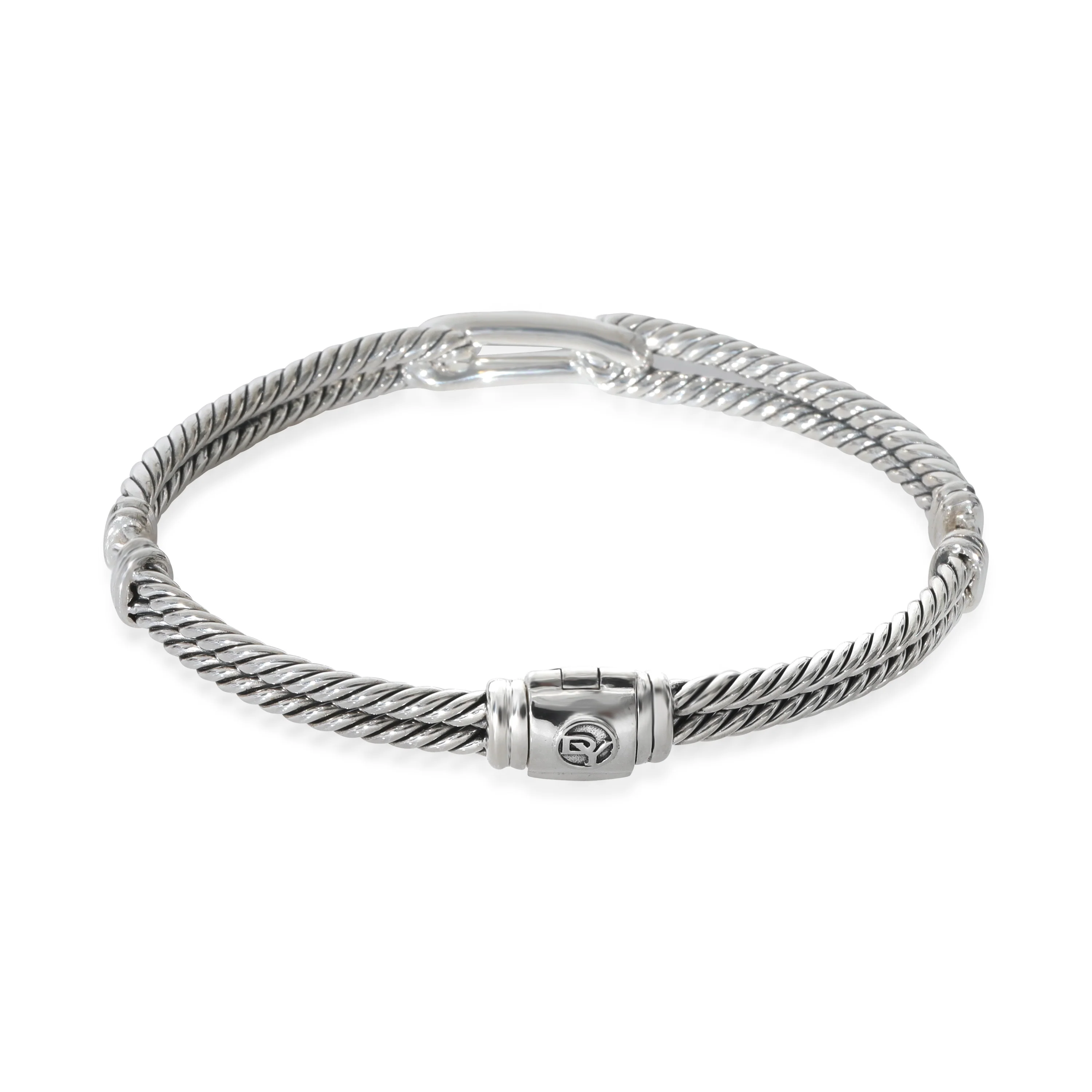 David Yurman Labyrinth Black Diamond Bracelet in  Sterling Silver 0.27 CTW - Image 4