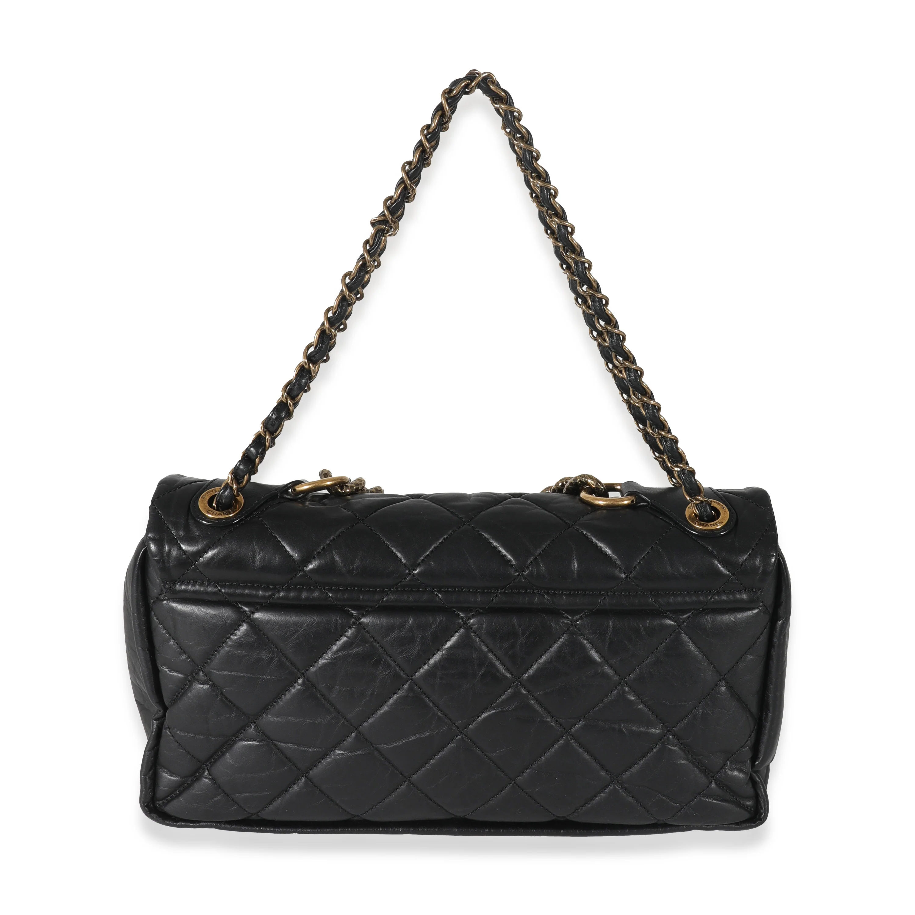 Chanel Black Quilted Calfskin Medium Pondicherry Flap Bag - Image 3