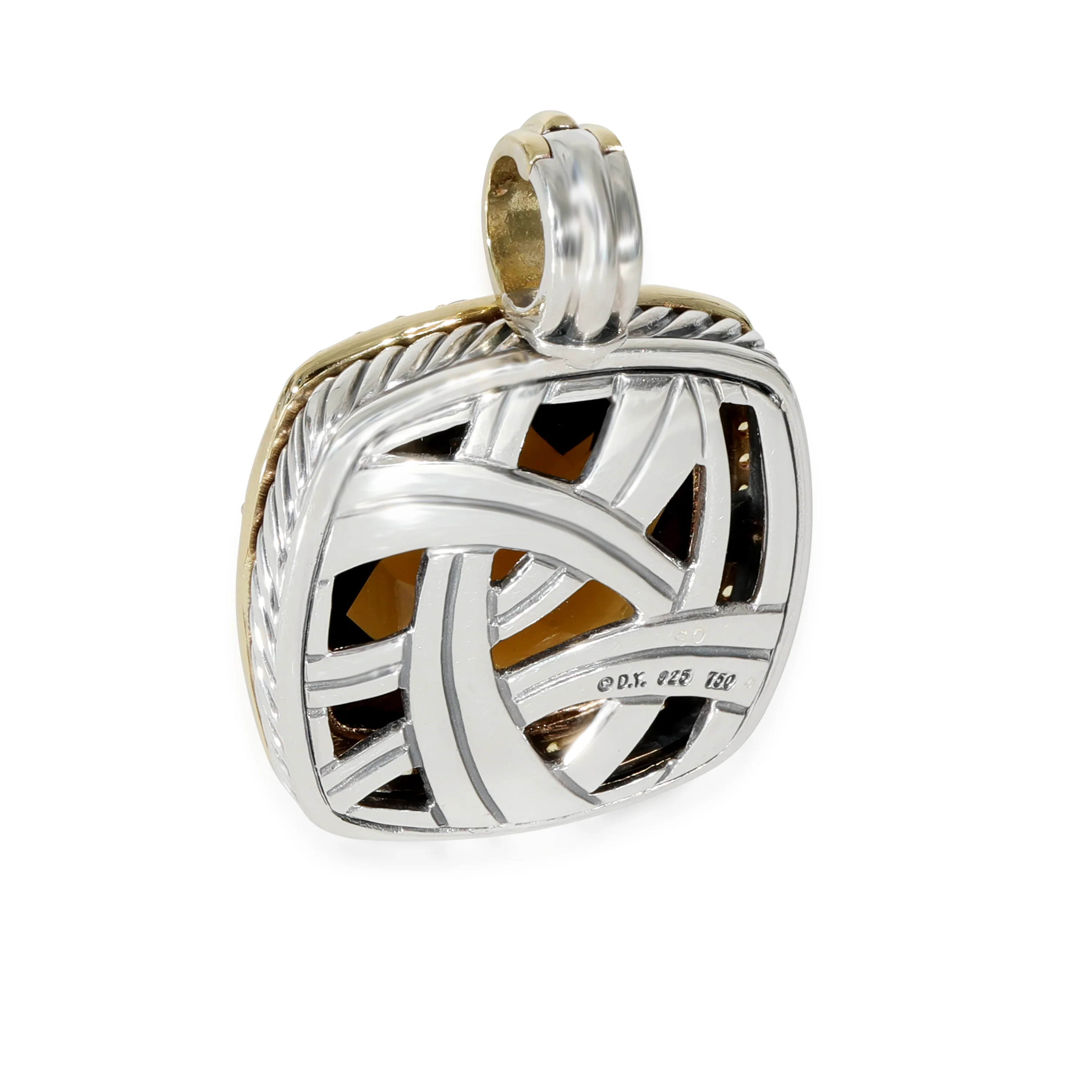 David Yurman Albion Quartz Sapphire Fashion Pendant in 18K Yellow Gold/Sterling - Image 3