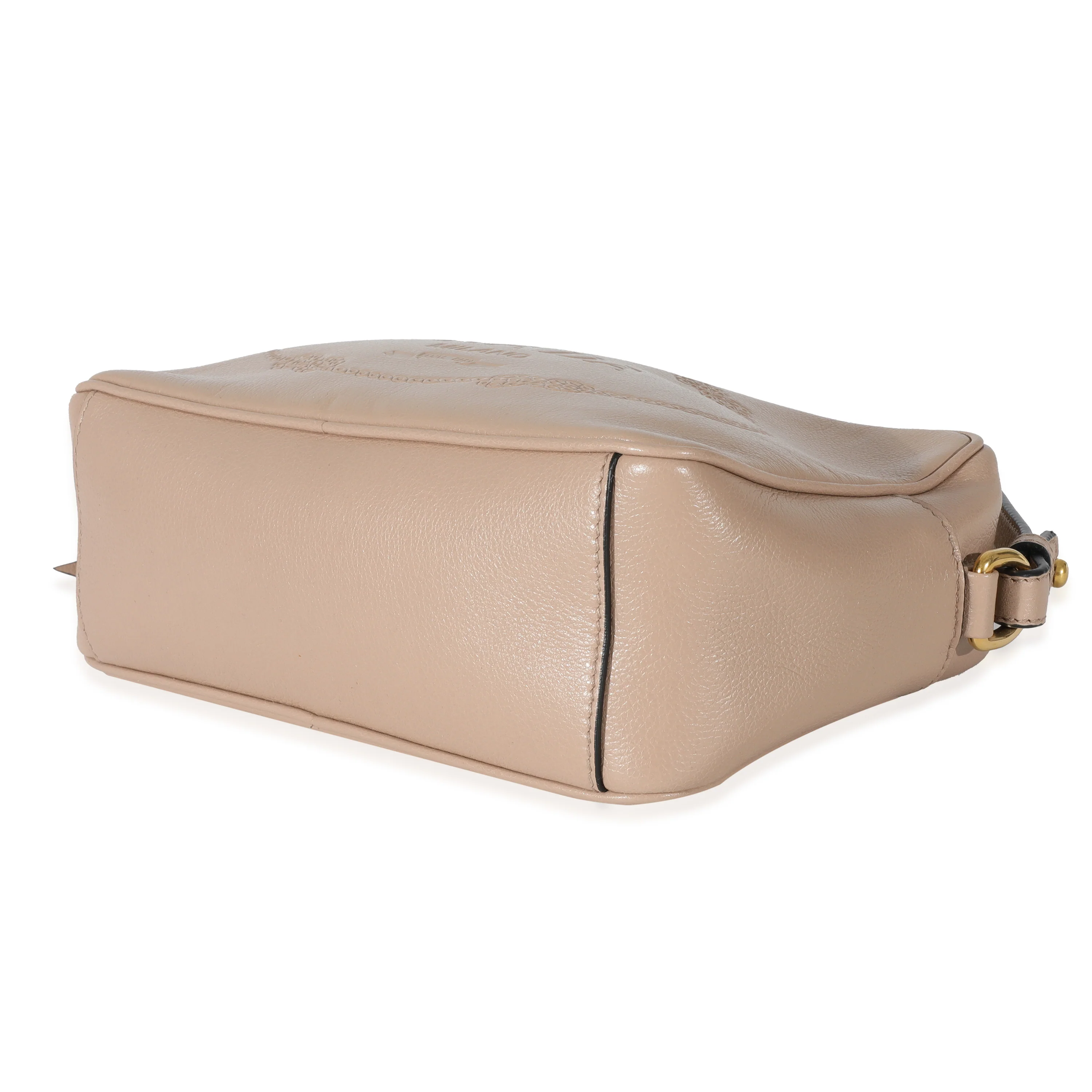 Prada Beige Smooth Leather Logo Embossed Crossbody - Image 7