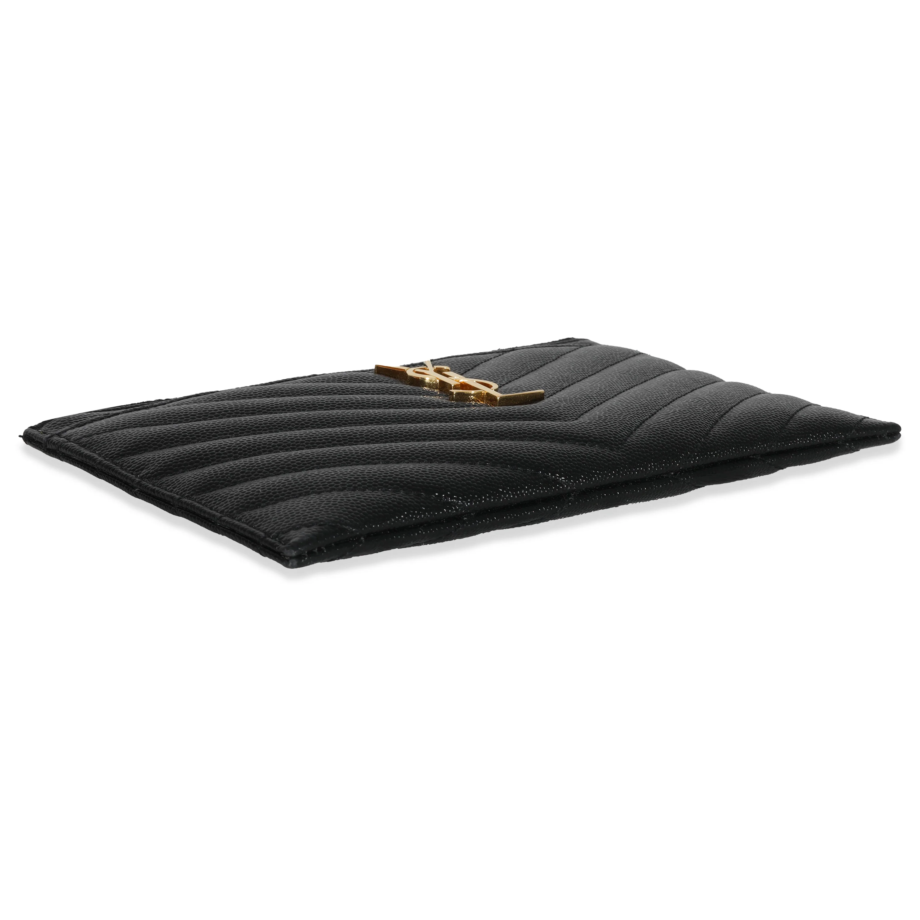 Saint Laurent Black Graine De Poudre Bill Zip Pouch - Image 6