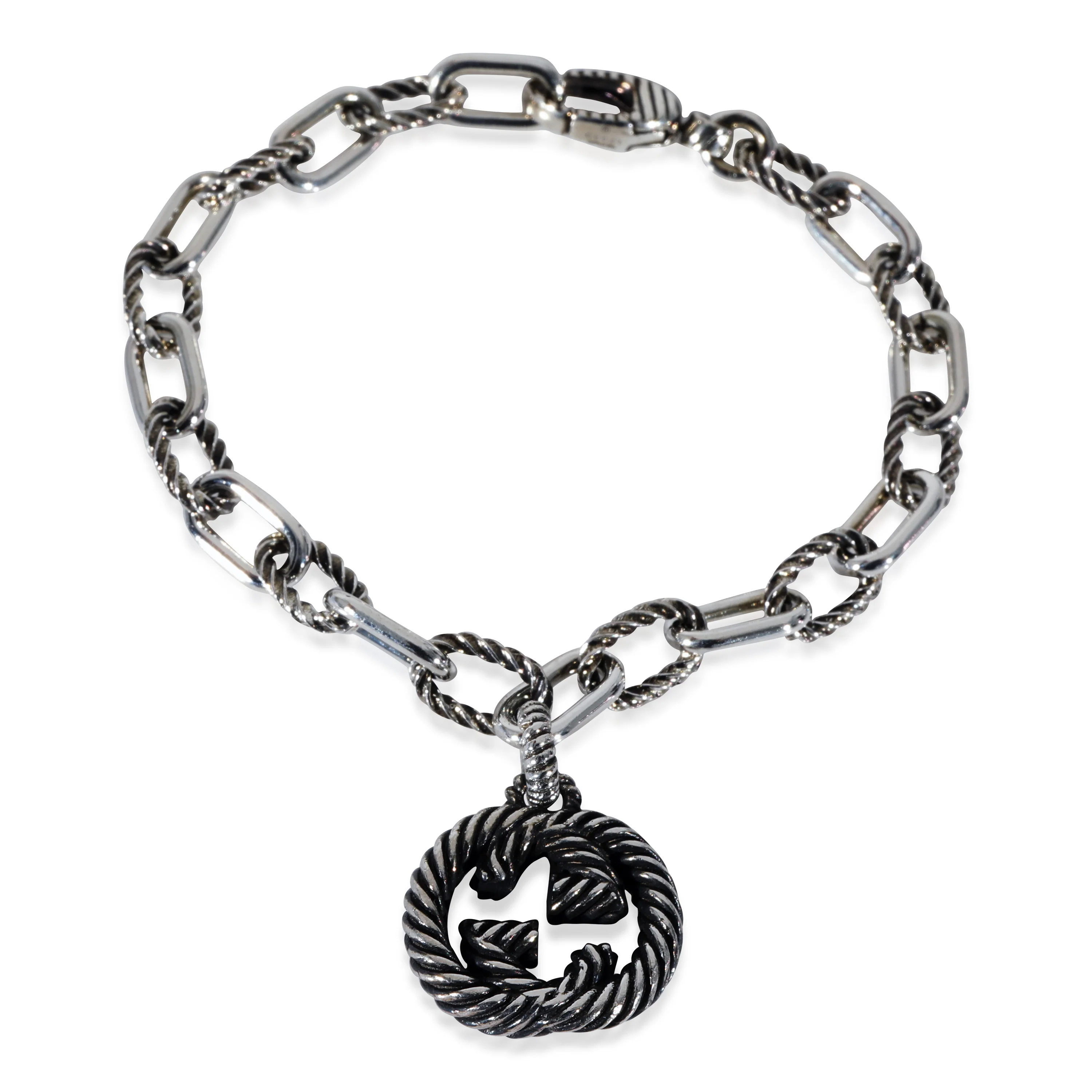 Twisted G Bracelet in Sterling Silver