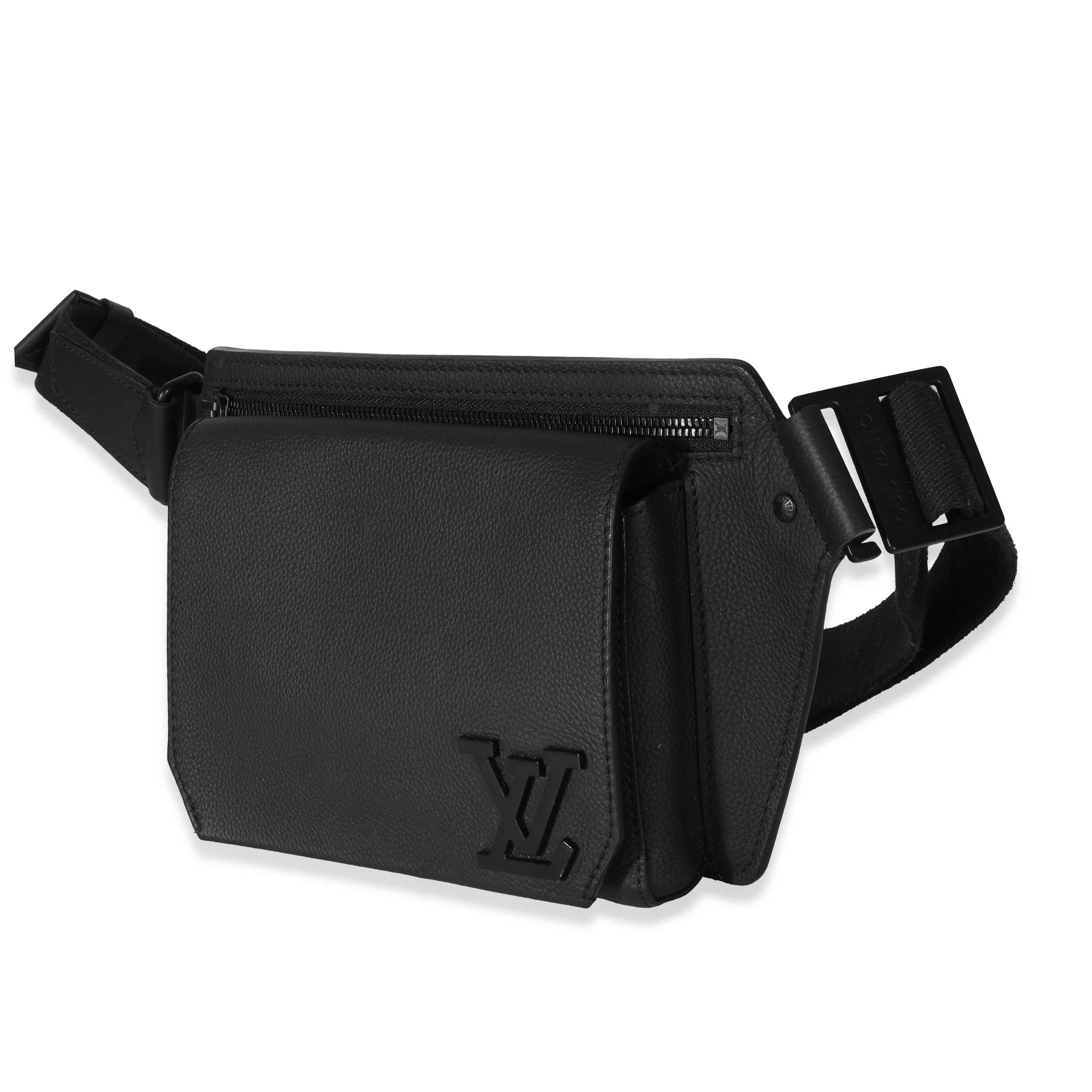 Louis Vuitton Black Leather Aerogram Sling Bag - Image 2