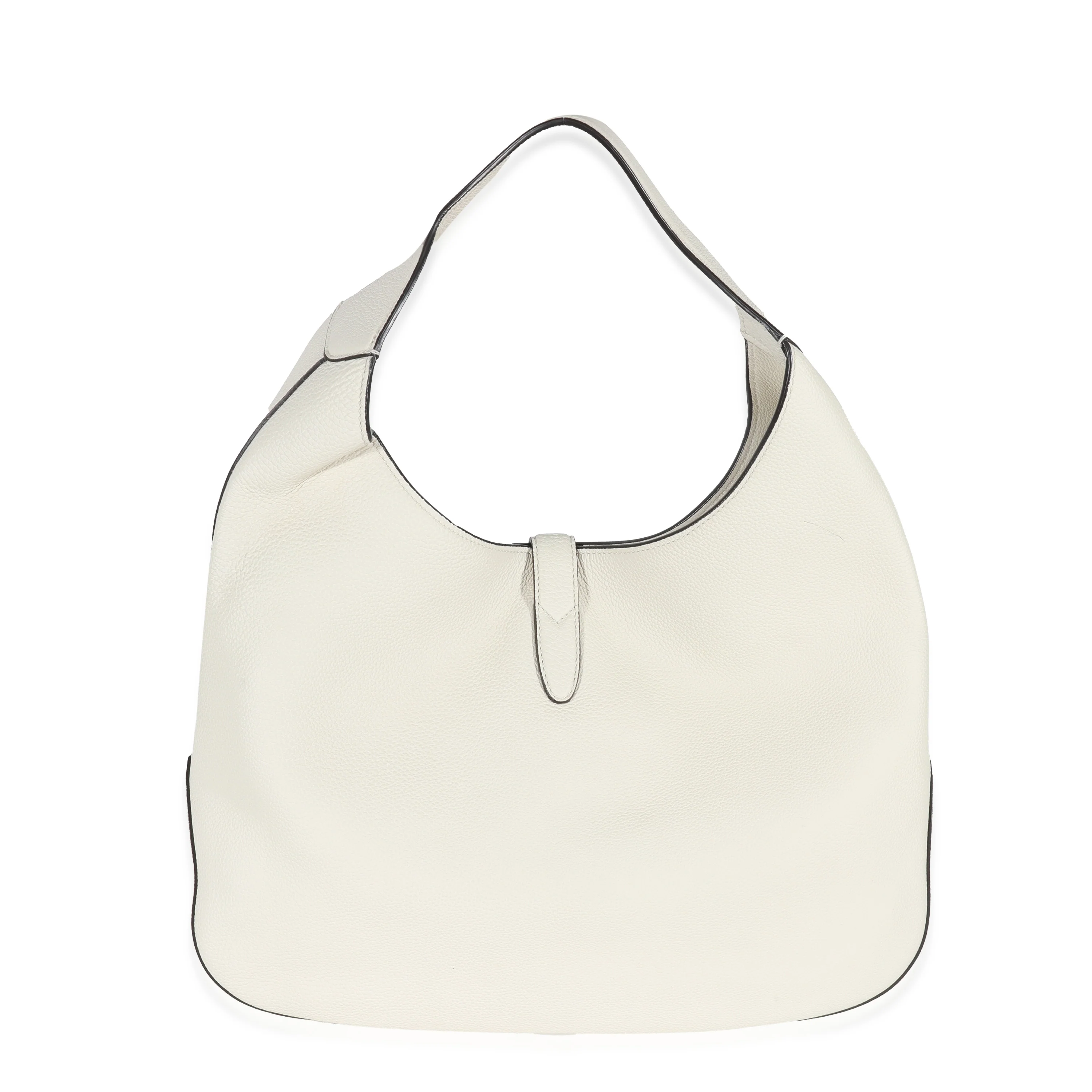 Gucci Cream Pebbled Leather Jackie Hobo - Image 3