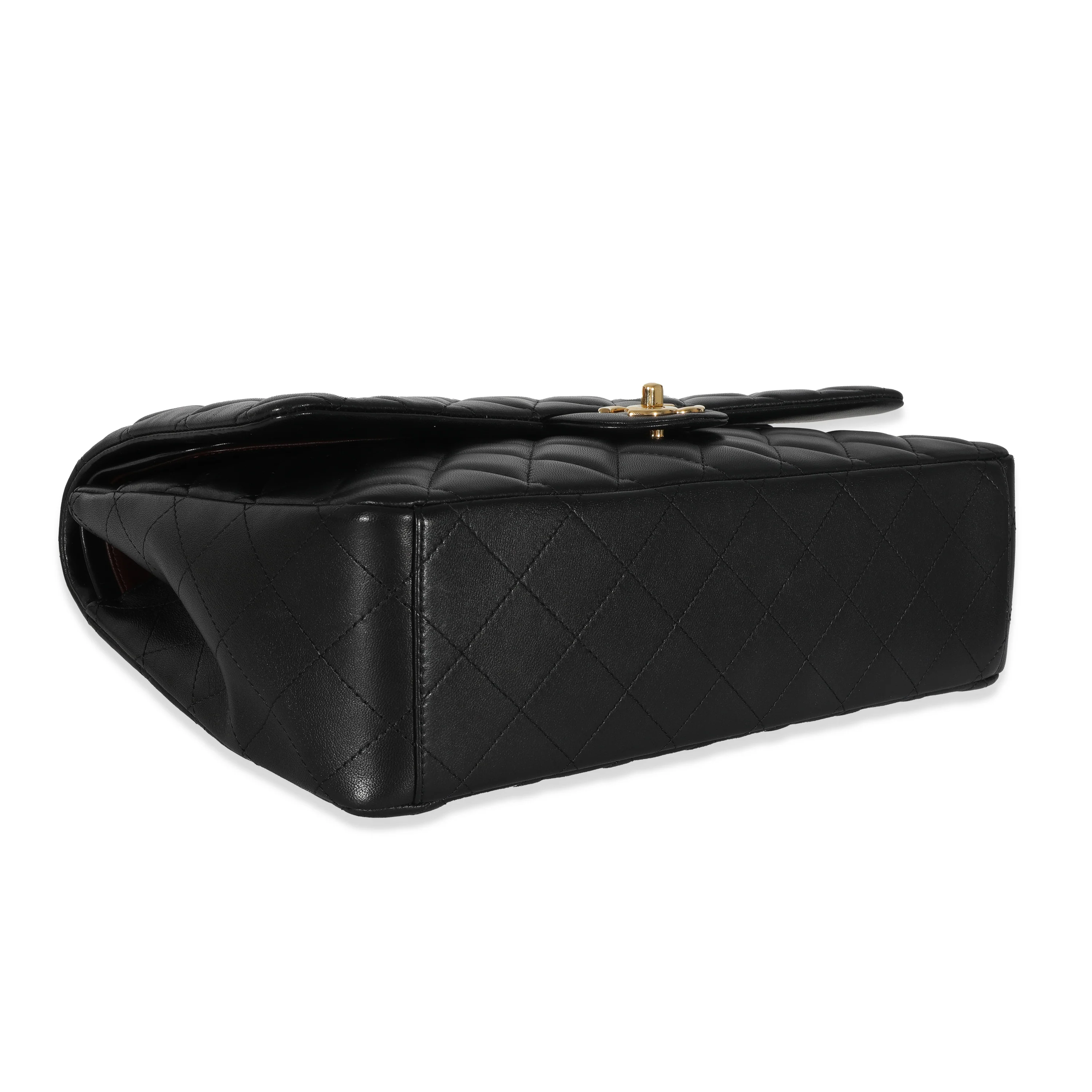 Black Lambskin Classic Maxi Double Flap Bag - Image 6
