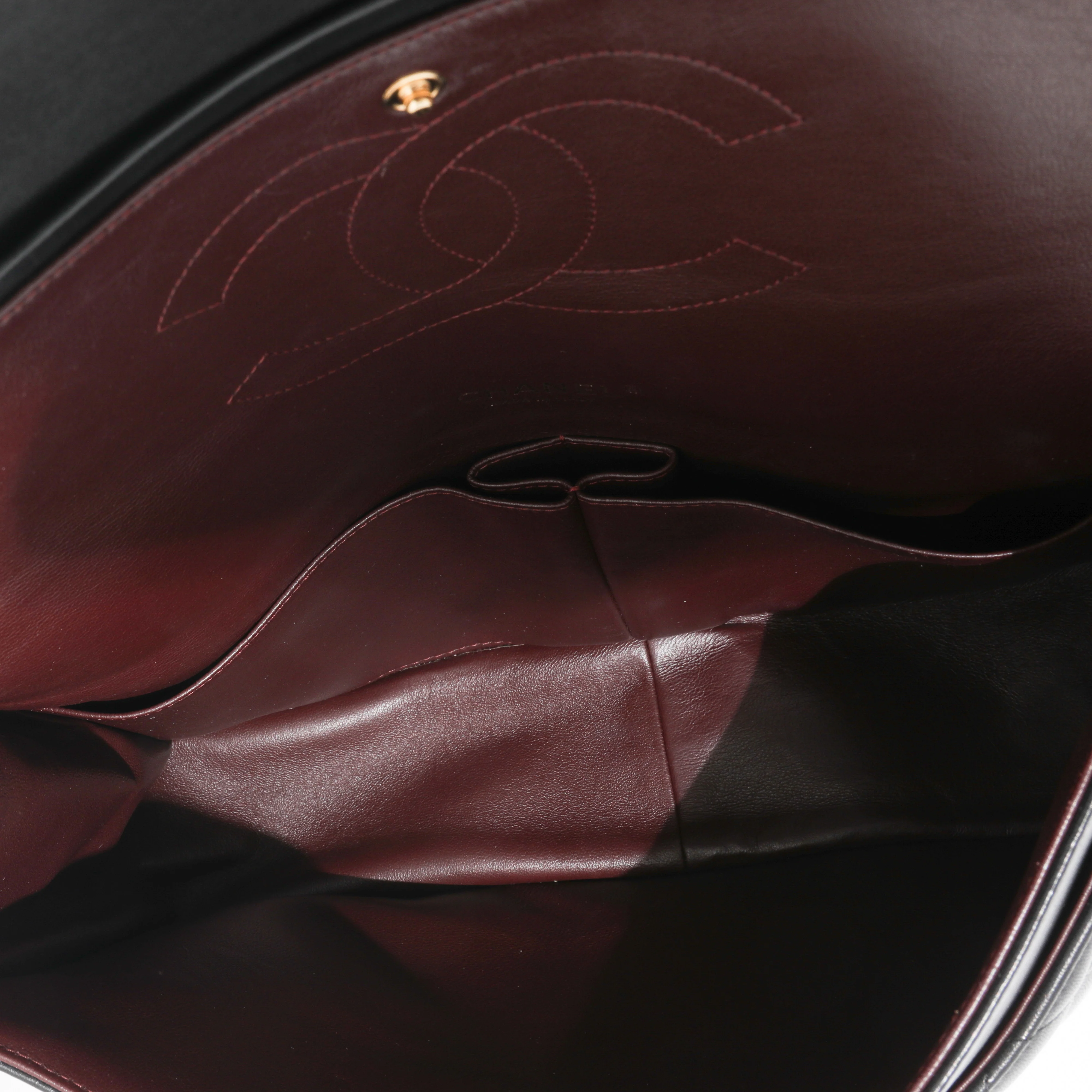 Black Lambskin Classic Maxi Double Flap Bag - Image 8