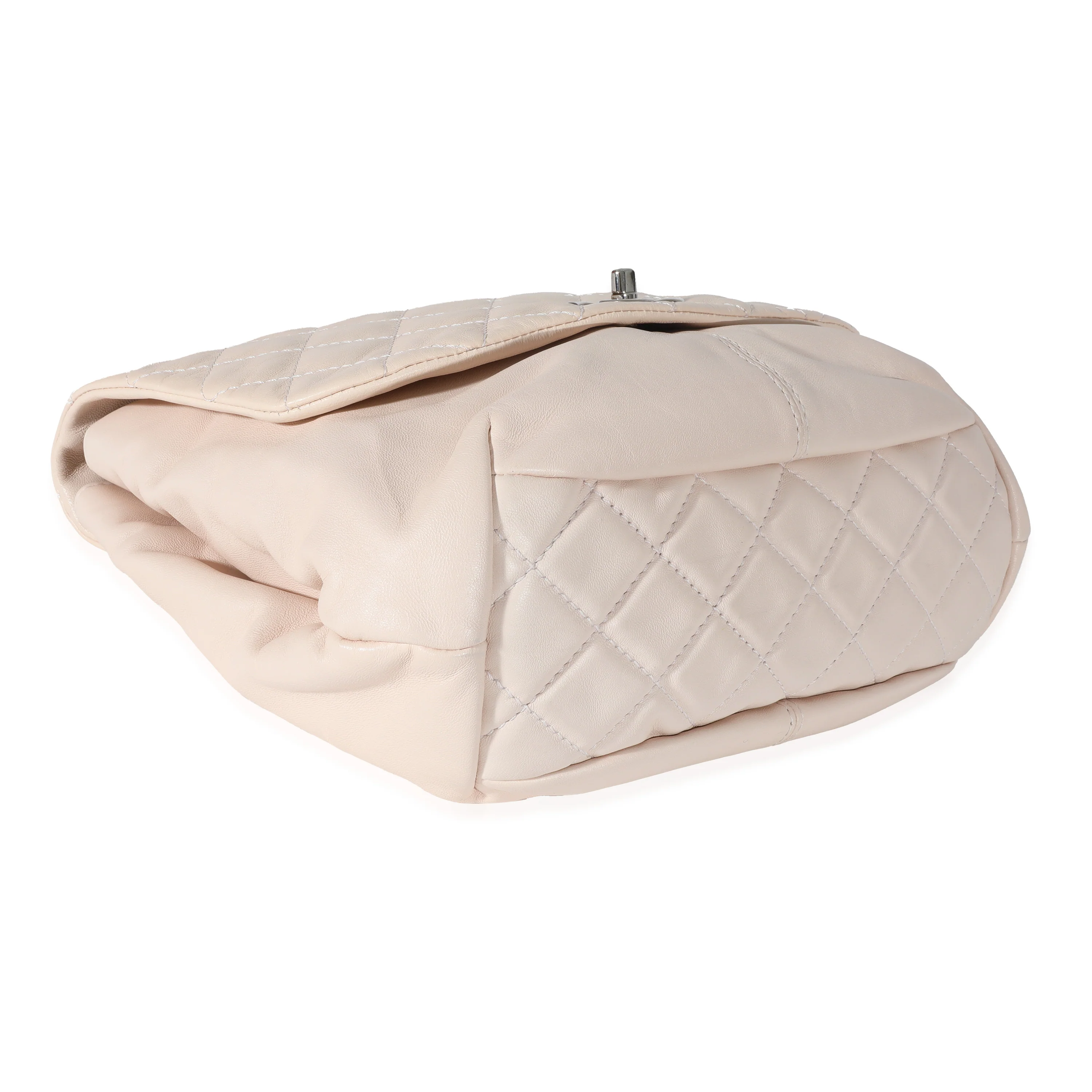 Chanel Cream Lambskin Trianon Messenger Bag - Image 6
