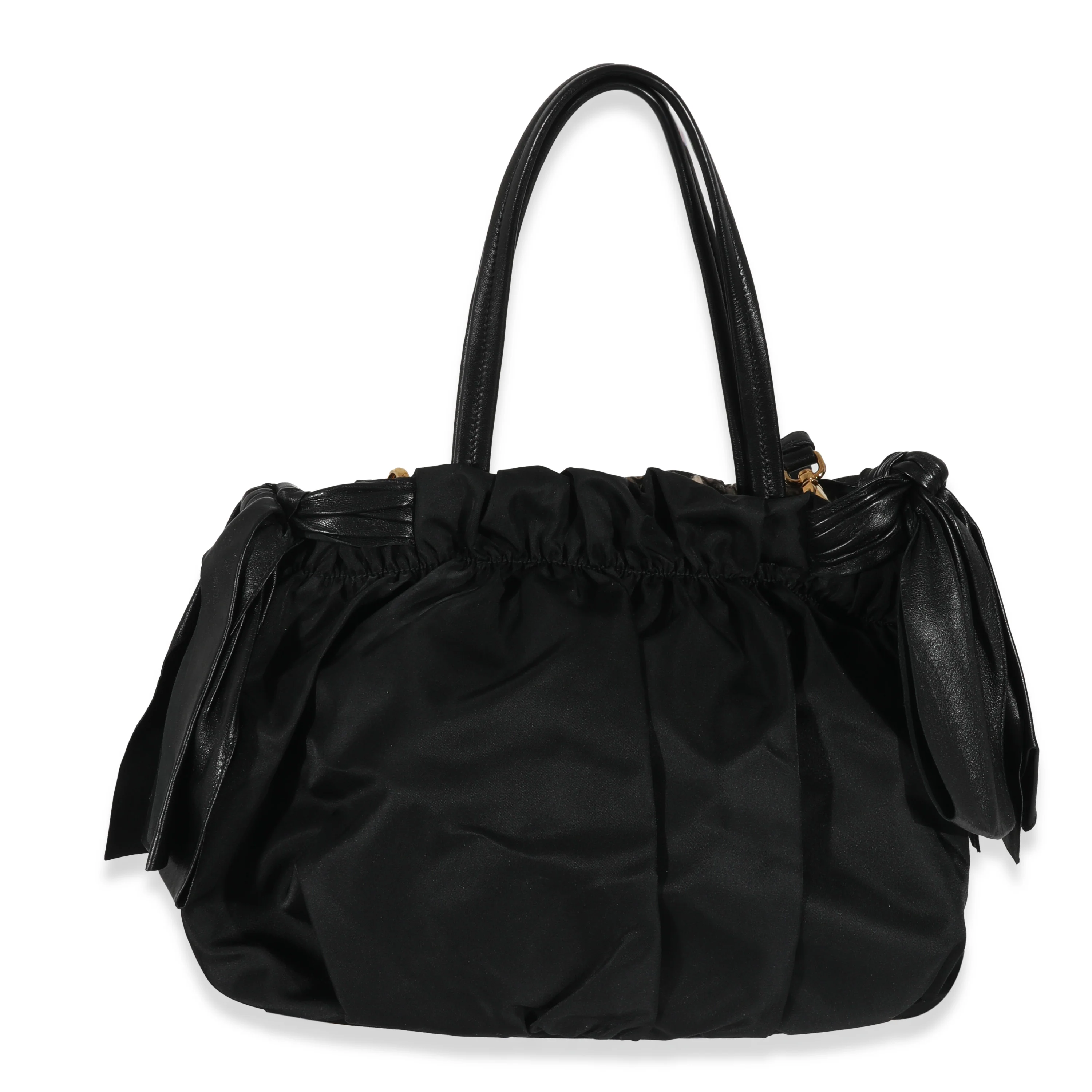 Prada Black Pink Python Print Nylon Medium Pitone Hobo - Image 3
