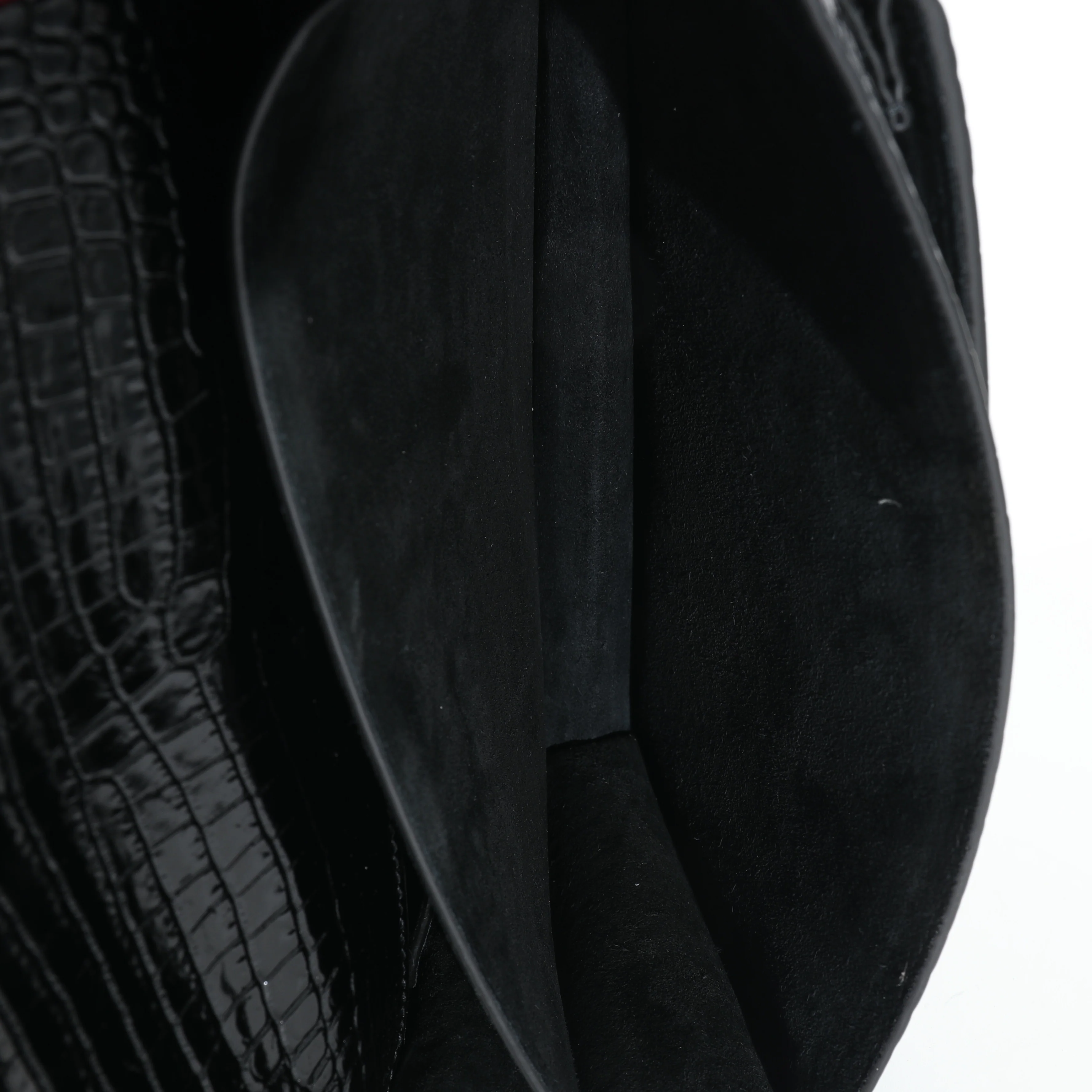Saint Laurent Black Embossed Leather Medium Sunset Bag - Image 8