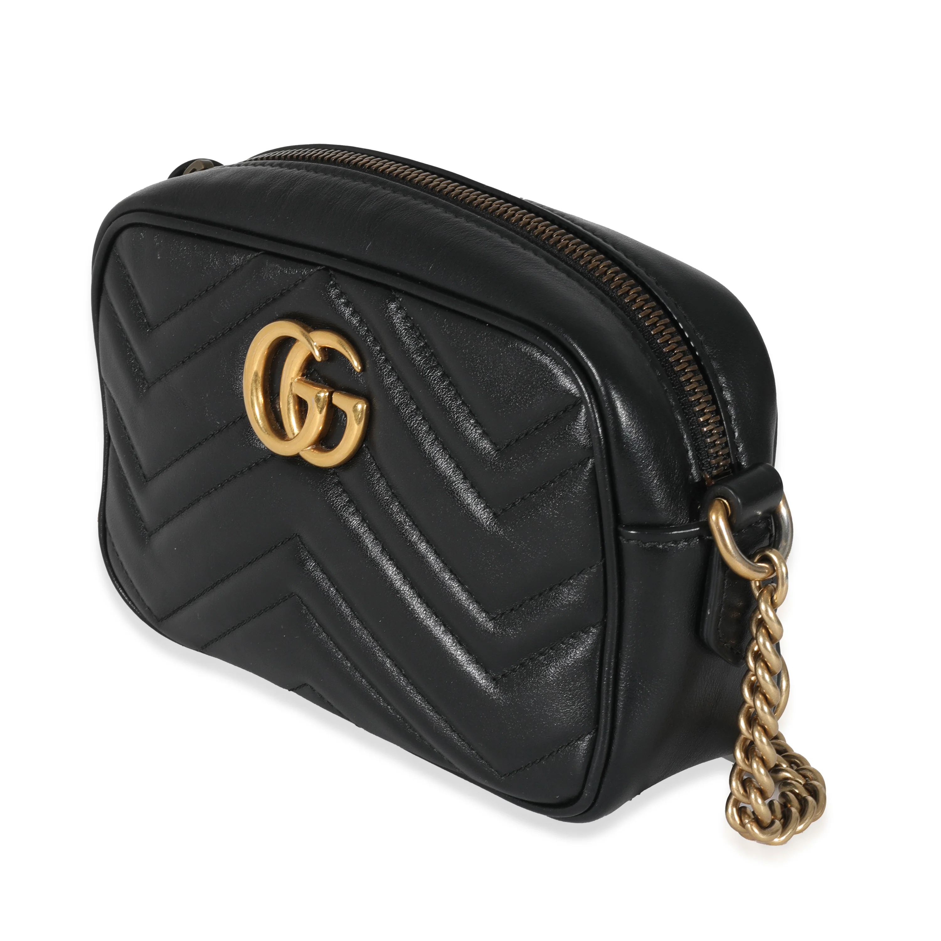 Gucci Black Matelassé GG Marmont Mini Bag - Image 2