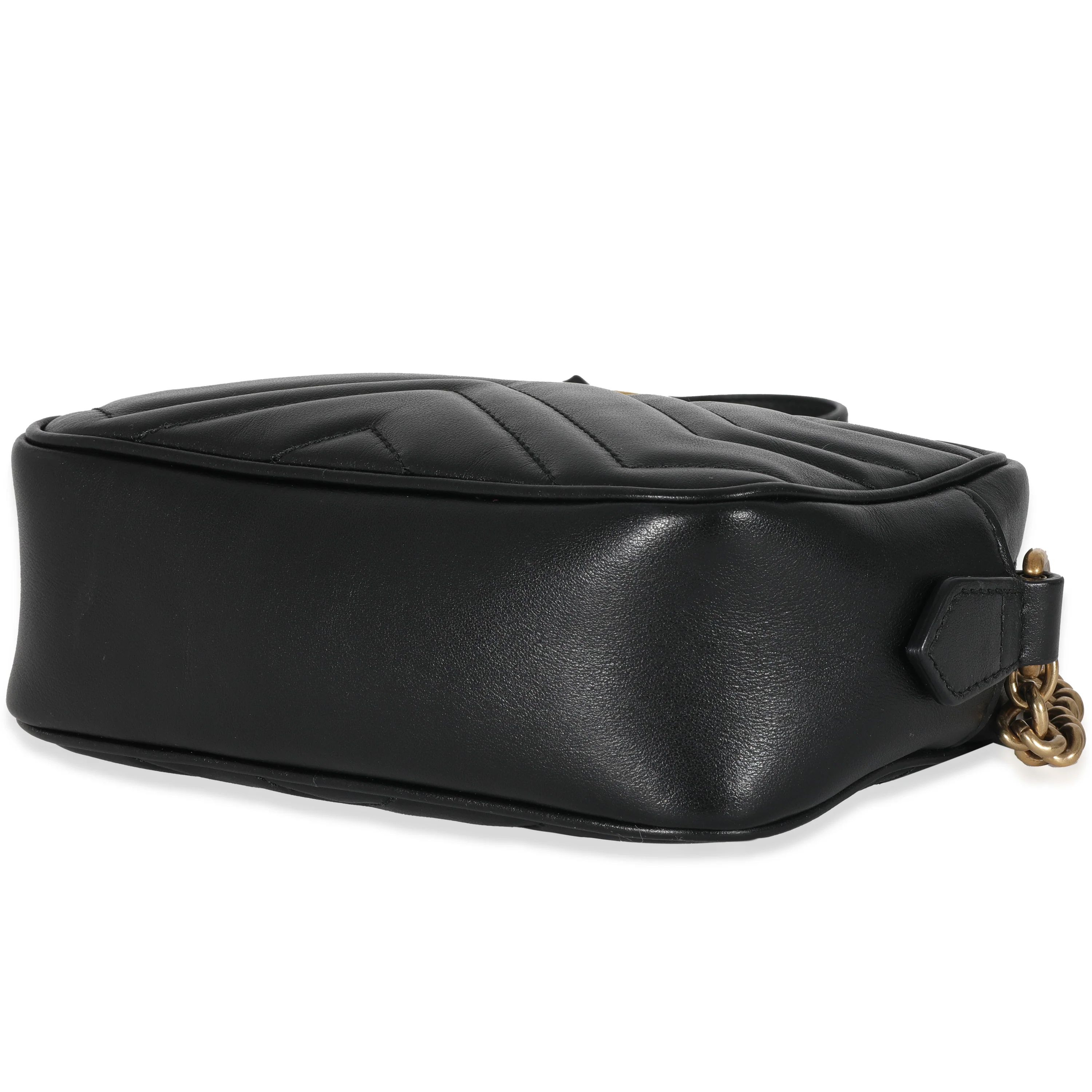 Gucci Black Matelassé GG Marmont Mini Bag - Image 6