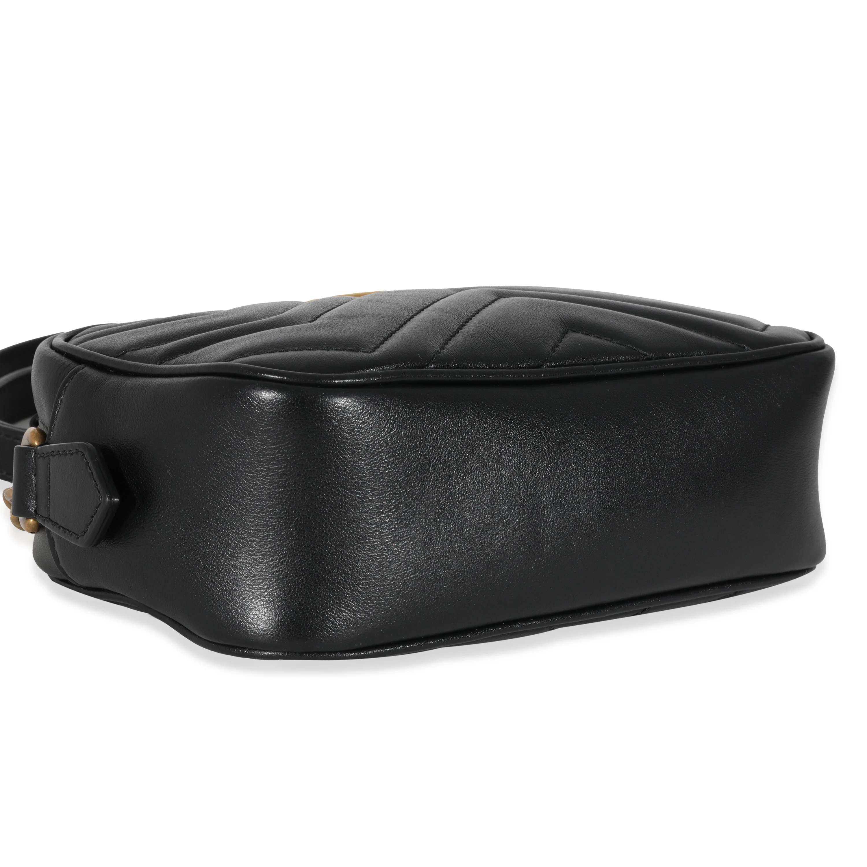 Gucci Black Matelassé GG Marmont Mini Bag - Image 7