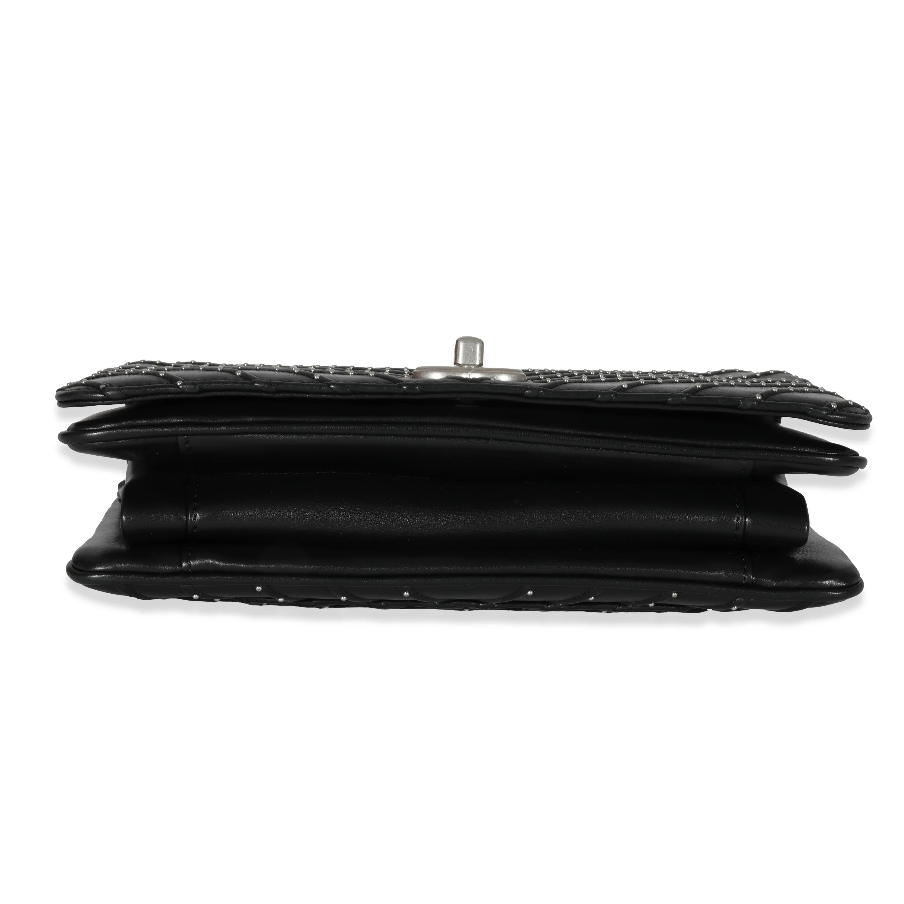 Chanel Black Calfskin Chevron Small Stud Wars Flap Bag - Image 5