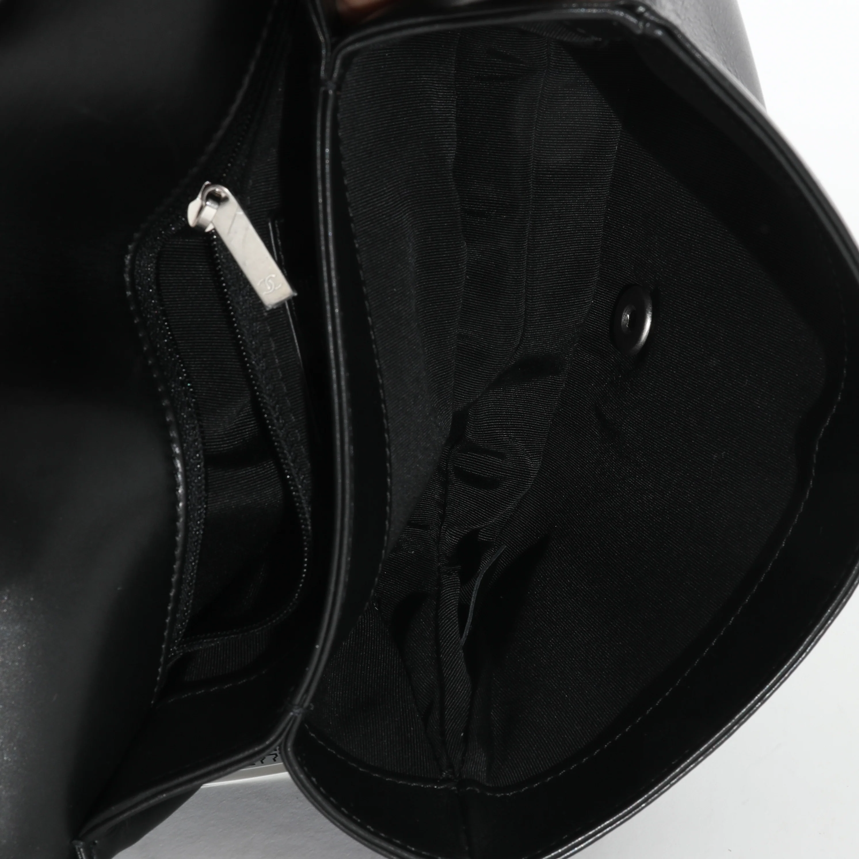 Chanel Black Calfskin Chevron Small Stud Wars Flap Bag - Image 8