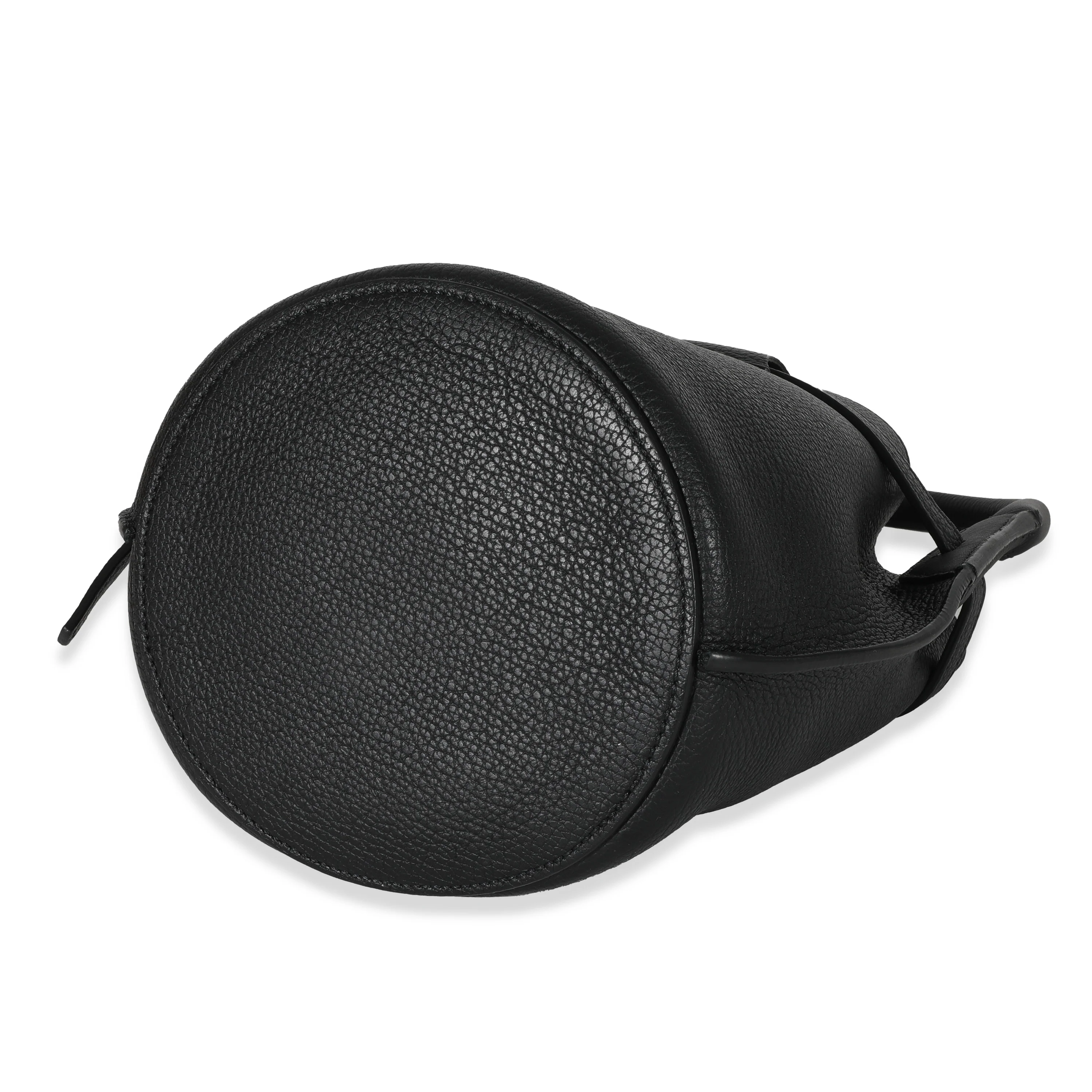 Celine Black Supple Grained Calfskin Big Bag Nano Bucket - Image 7