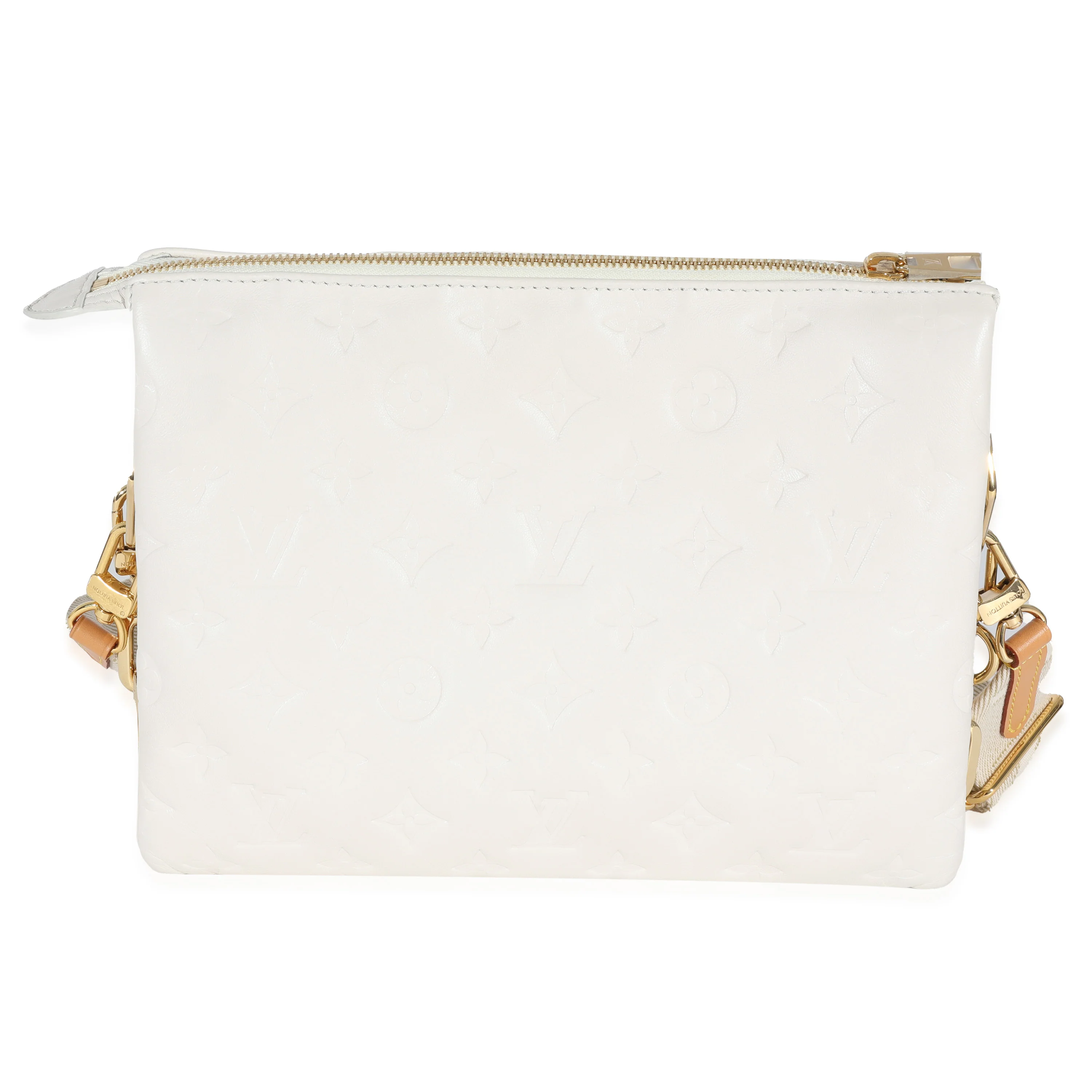 Louis Vuitton Cream Puffy Lambskin Monogram Coussin PM - Image 5