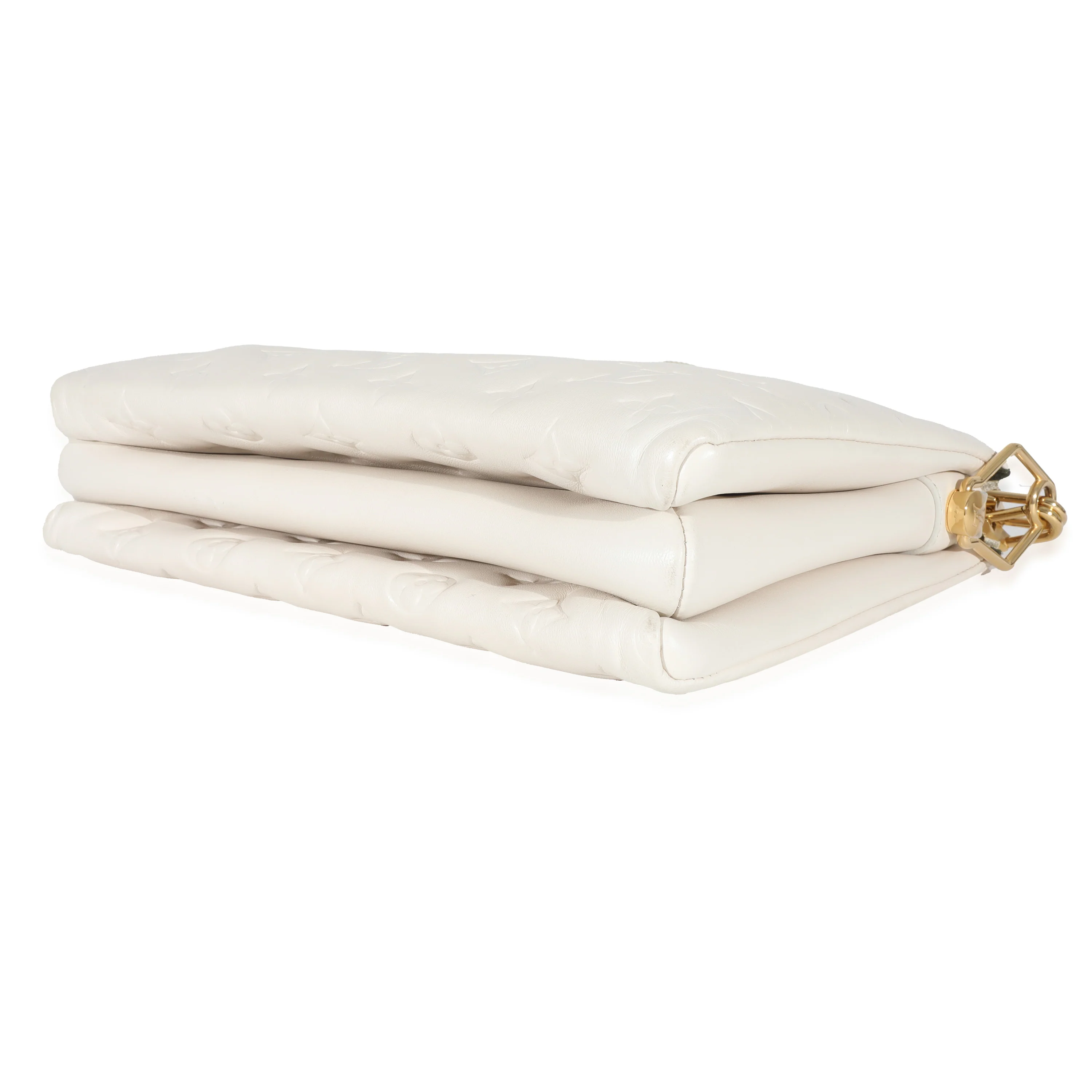 Louis Vuitton Cream Puffy Lambskin Monogram Coussin PM - Image 6