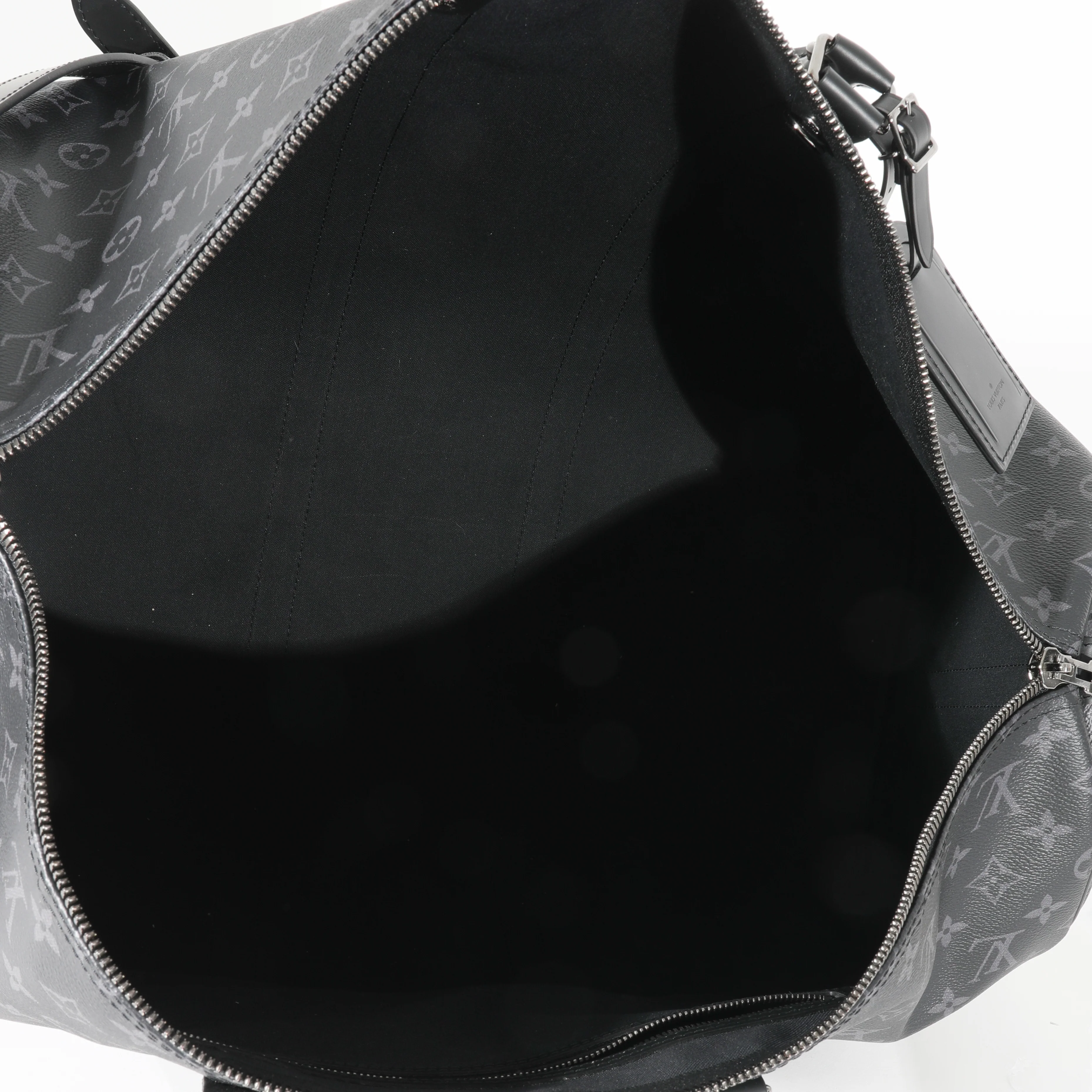 Louis Vuitton Canvas Monogram Eclipse Keepall Bandoulière 55 - Image 4