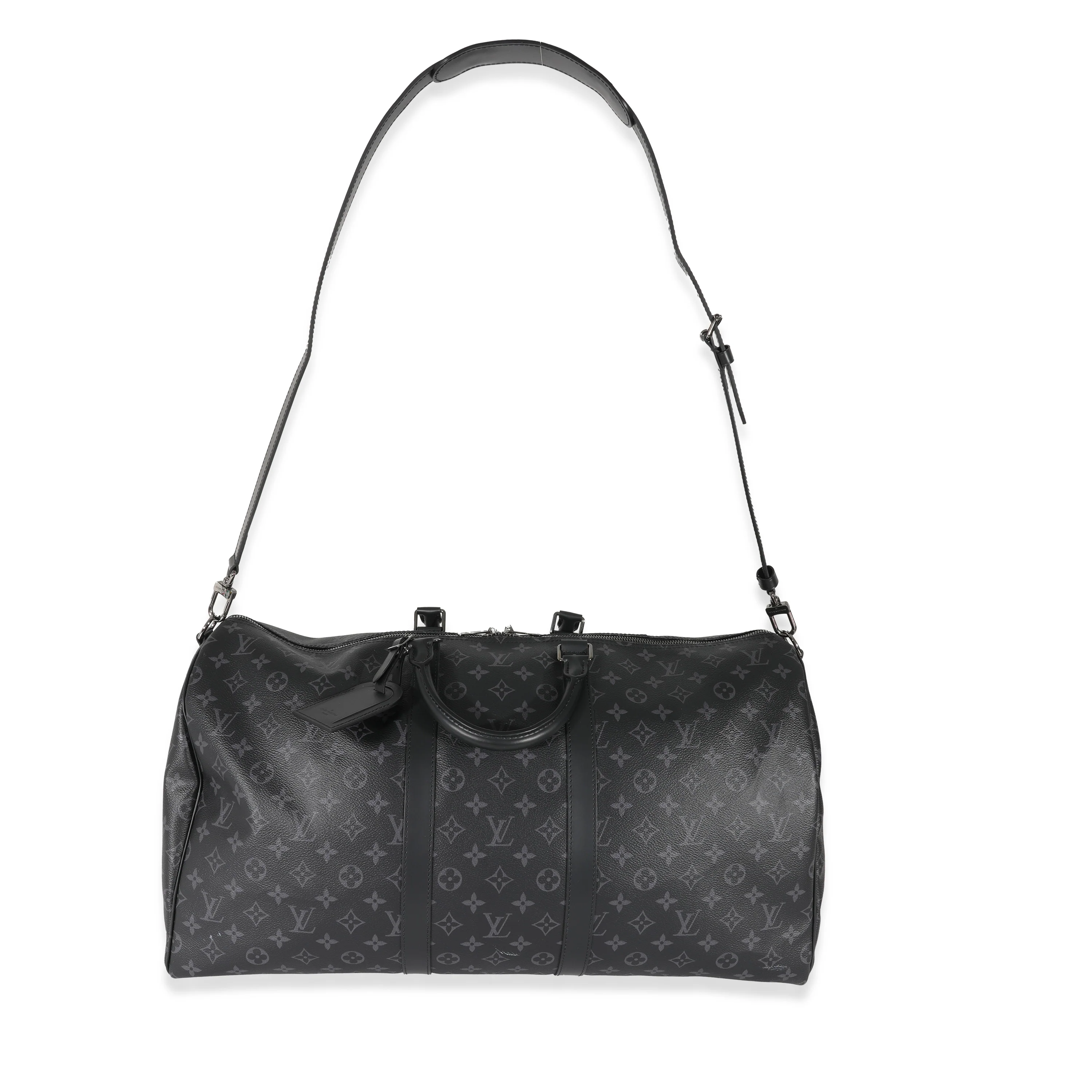 Louis Vuitton Canvas Monogram Eclipse Keepall Bandoulière 55 - Image 6