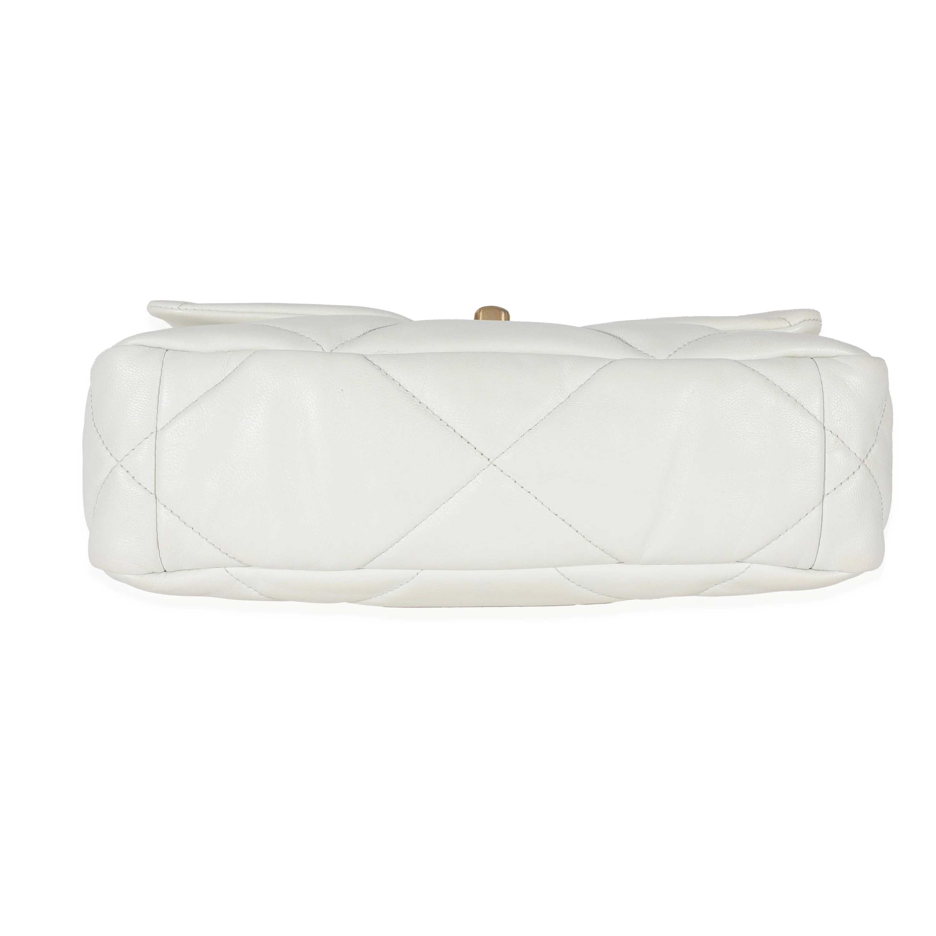 Chanel White Calfskin Chanel 19 Bag - Image 5