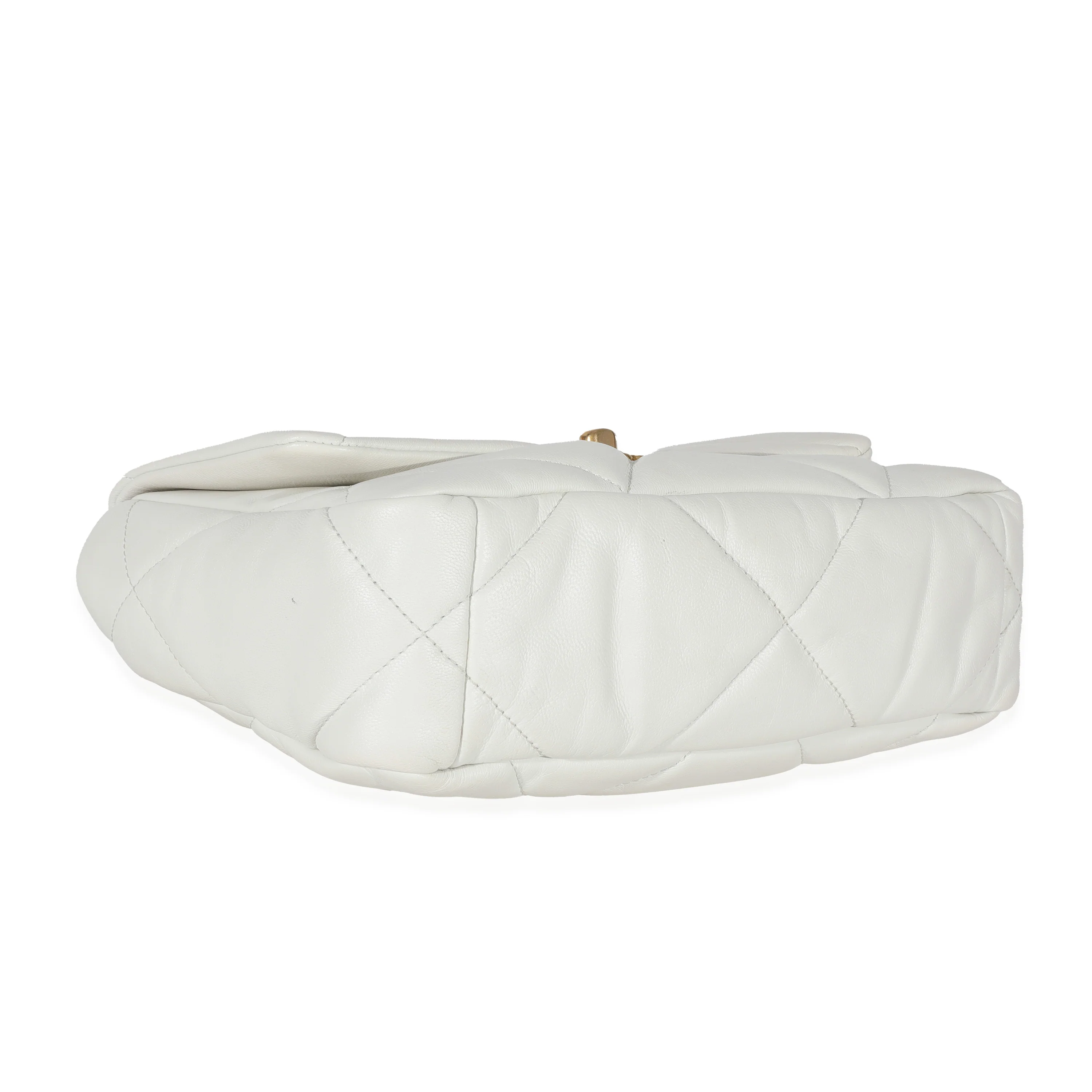 Chanel White Calfskin Chanel 19 Bag - Image 6