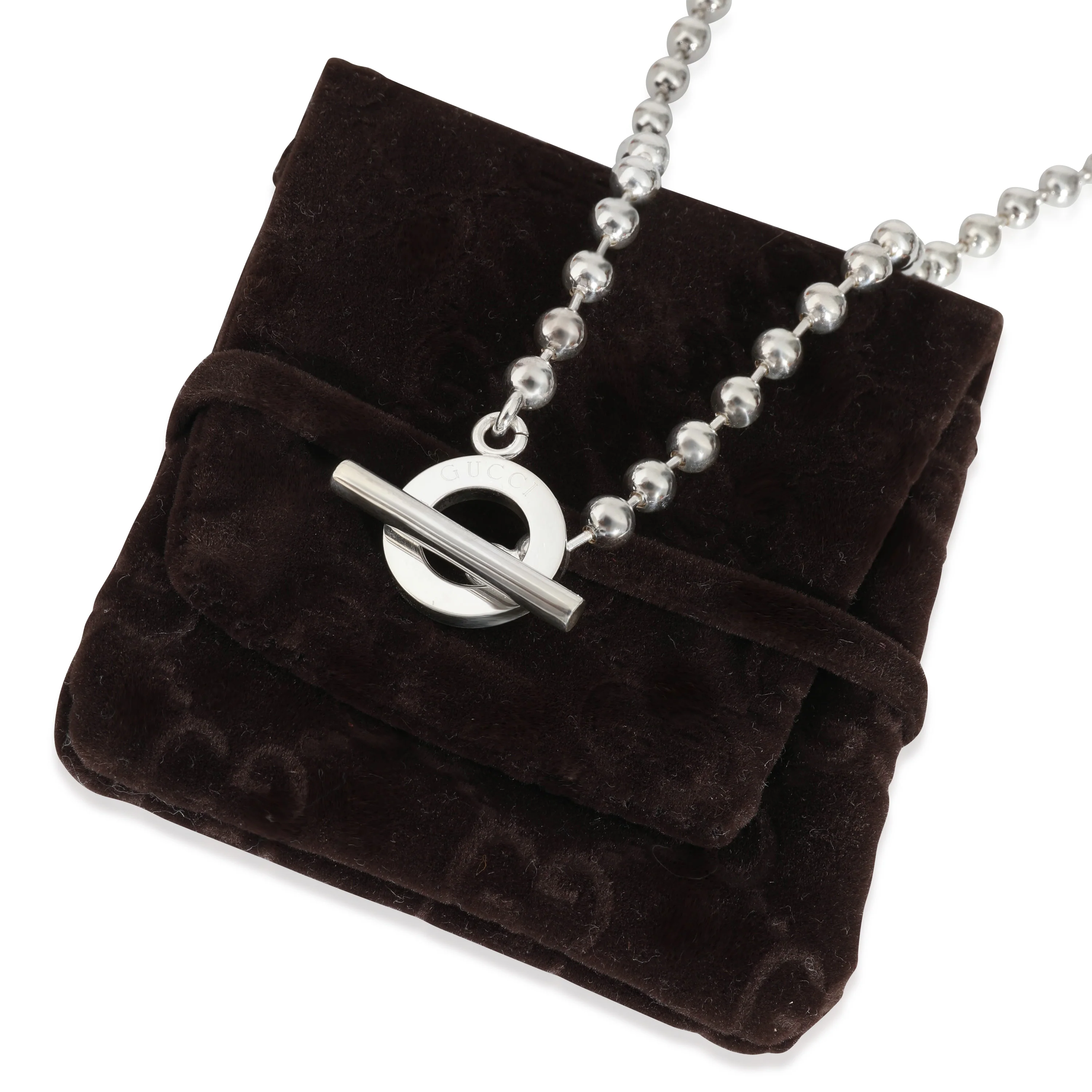 Gucci Boule Toggle Necklace in Sterling Silver - Image 3
