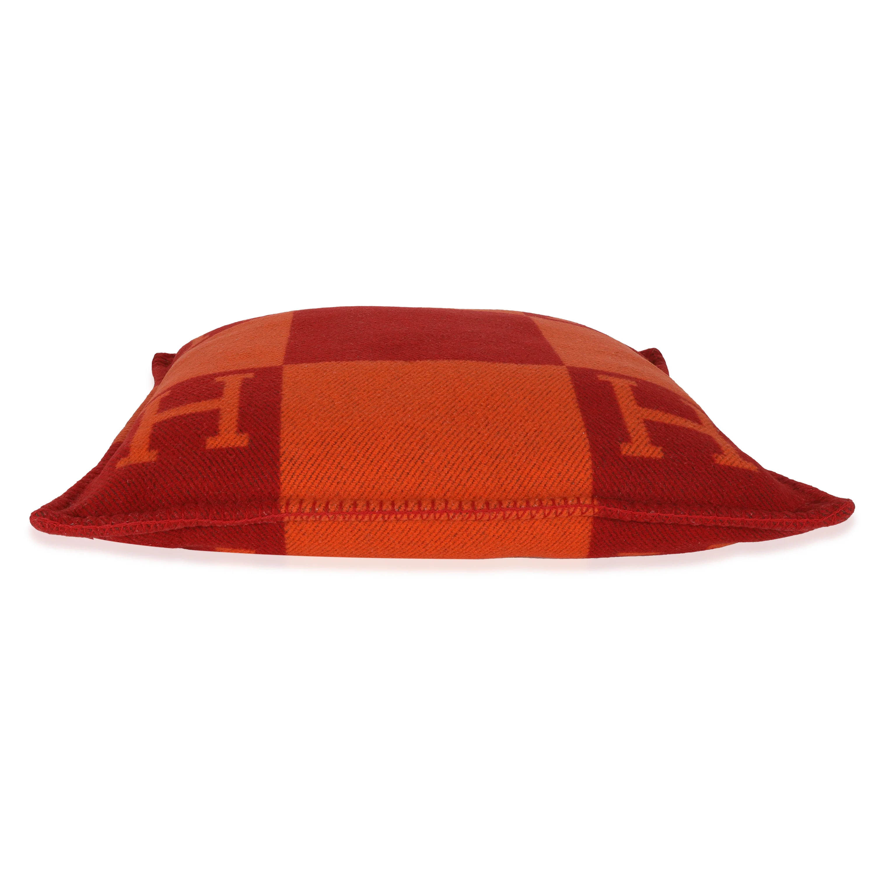 Hermès Wool Cashmere Red Orange Avalon GM - Image 4