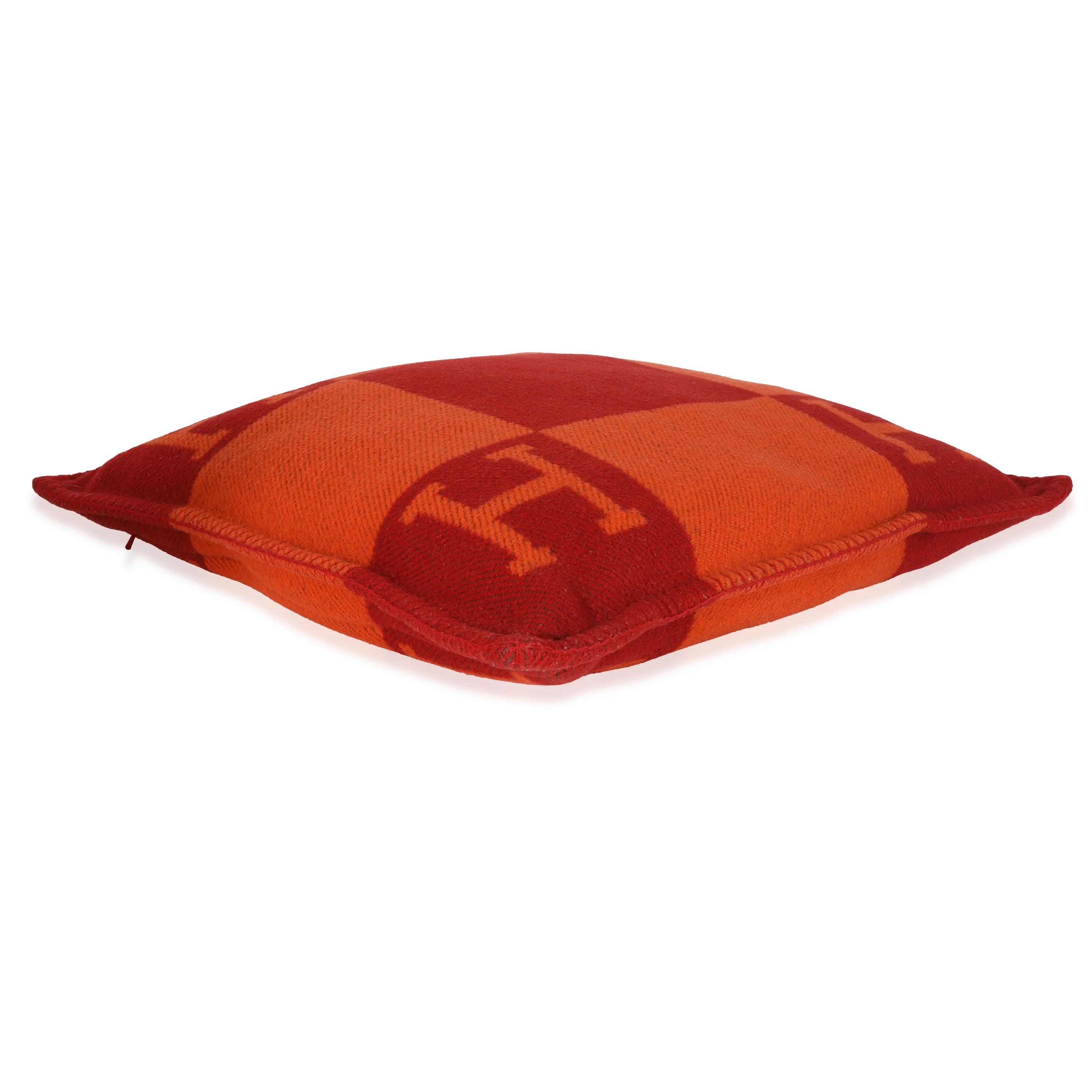 Hermès Wool Cashmere Red Orange Avalon GM - Image 5
