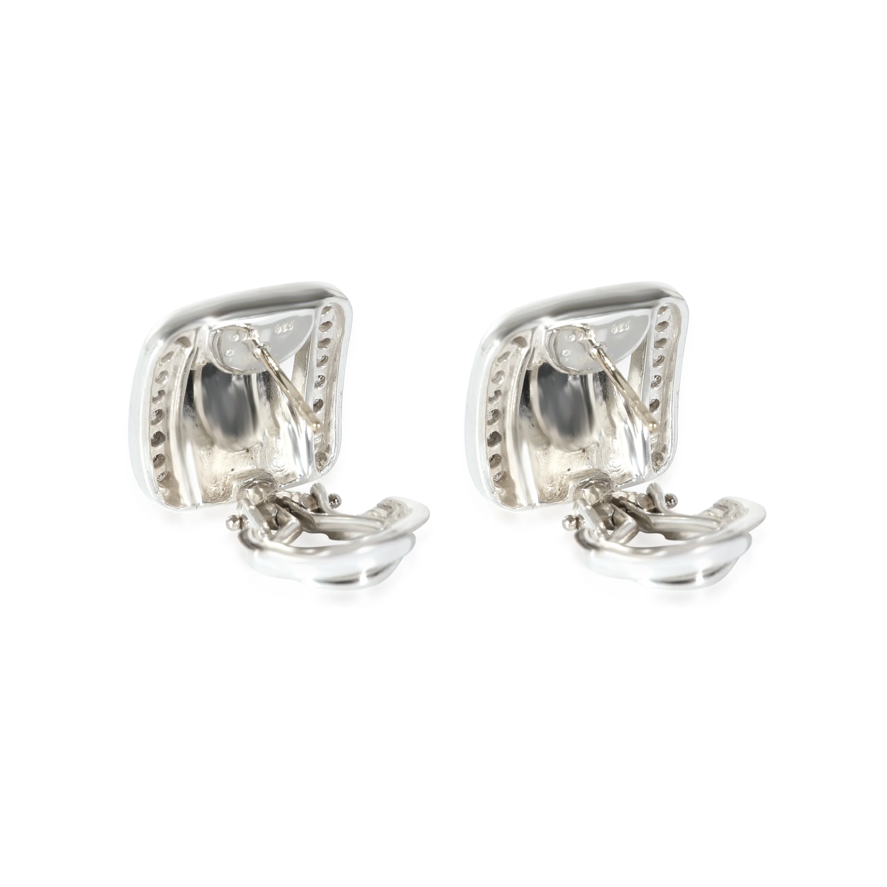 David Yurman Cable Collection Earrings in Sterling Silver 1.5 CTW - Image 3
