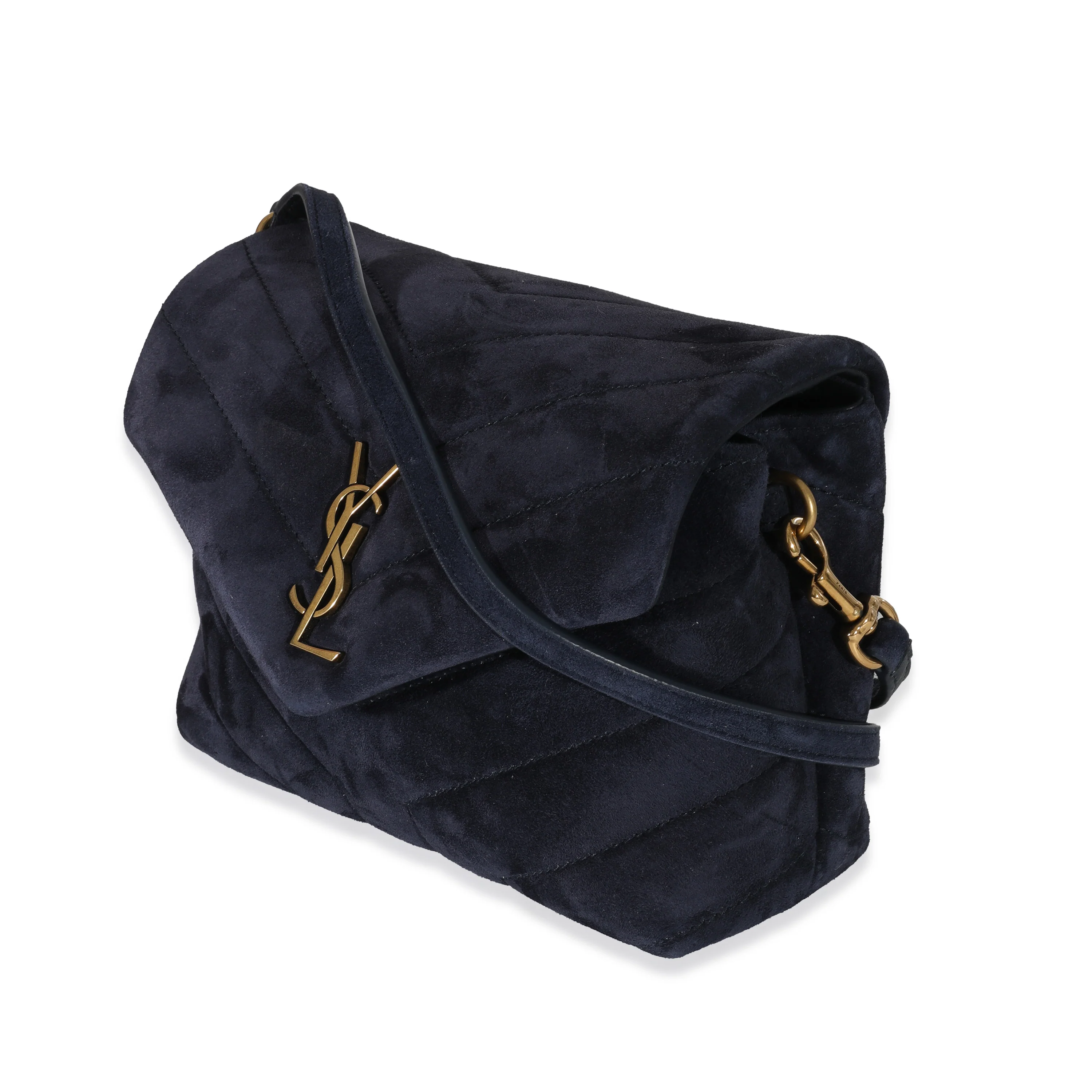Saint Laurent Deep Marin Suede Toy Loulou - Image 2