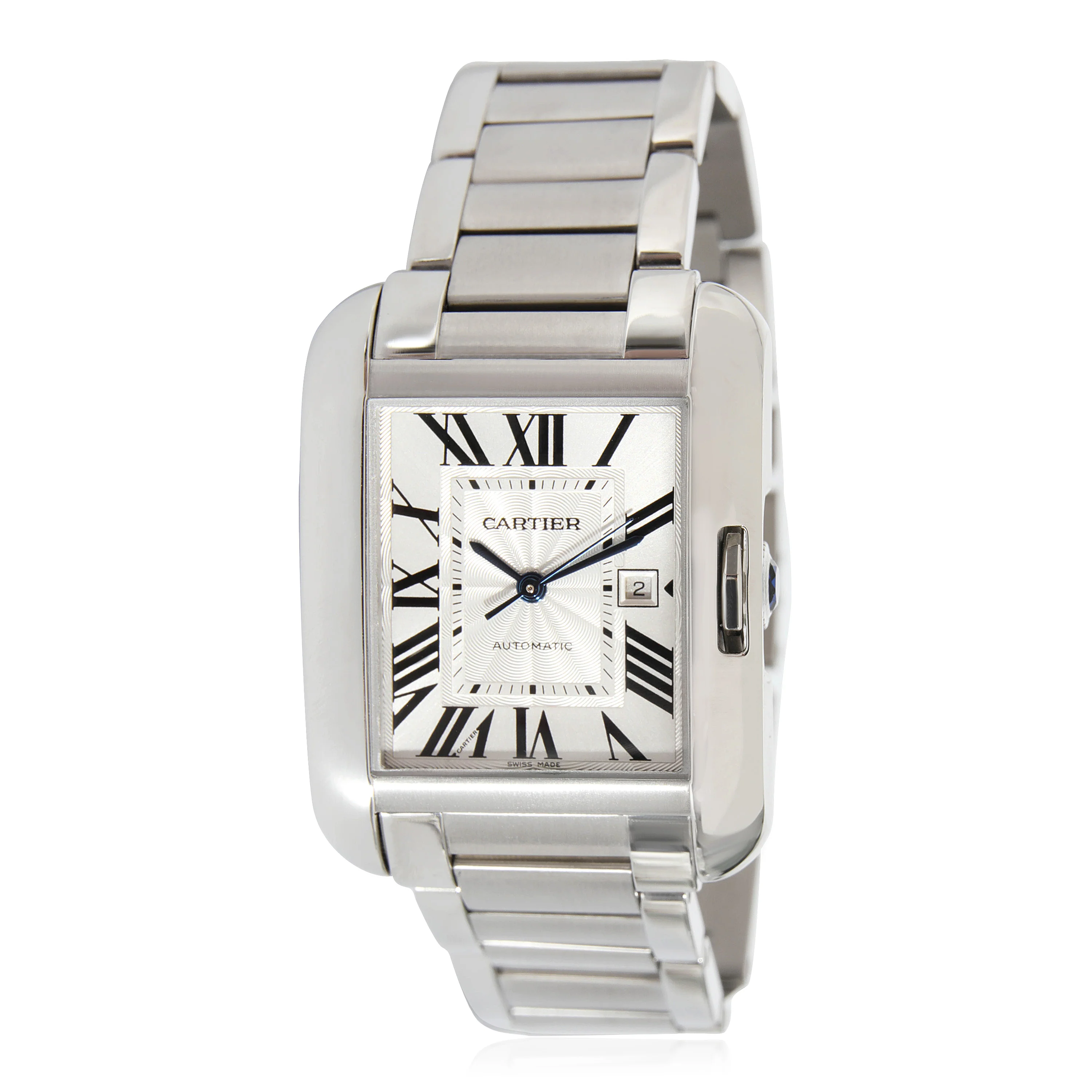 Cartier Tank Anglaise W5310009 Unisex Watch in  Stainless Steel