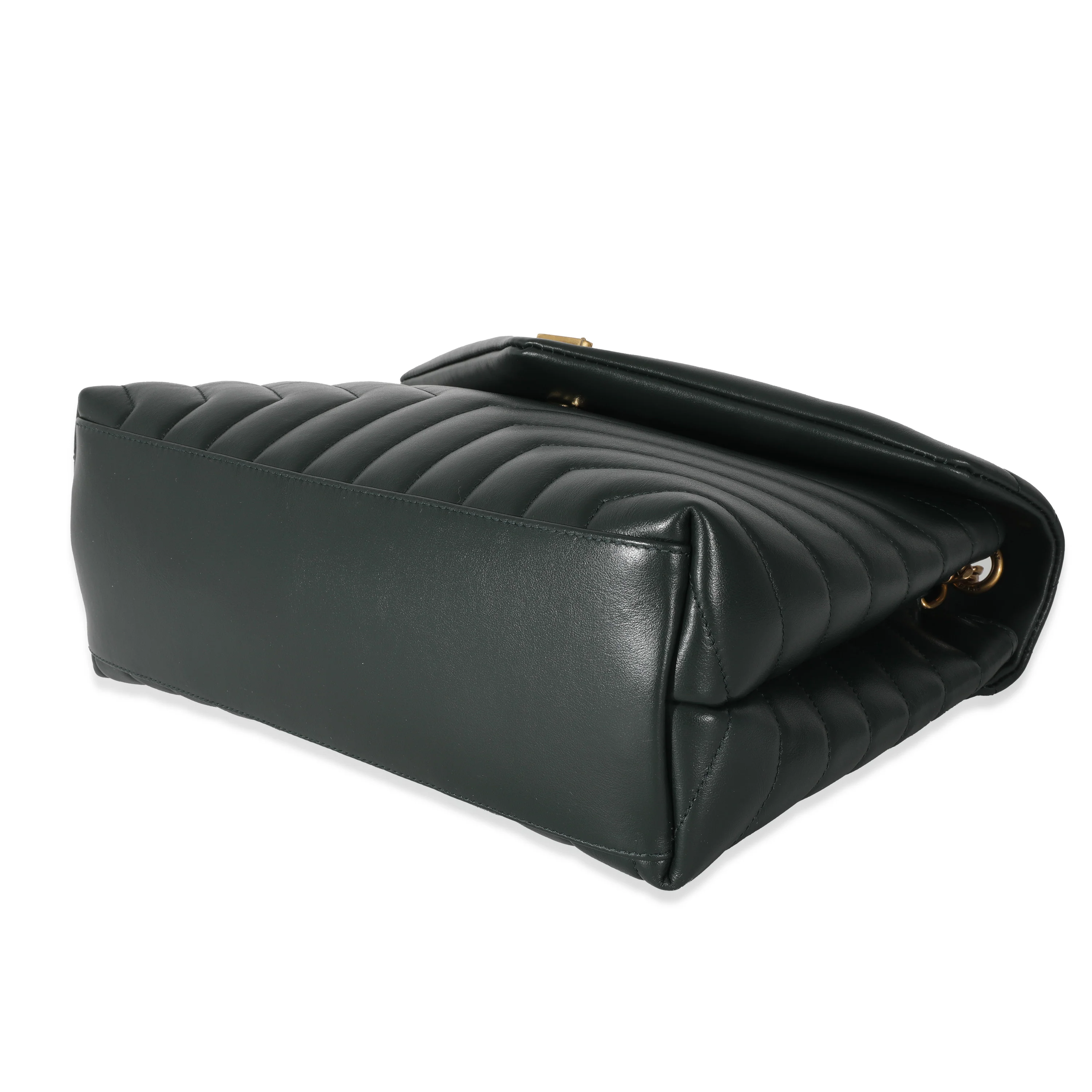 Saint Laurent Khaki Leather Medium Loulou Bag - Image 7