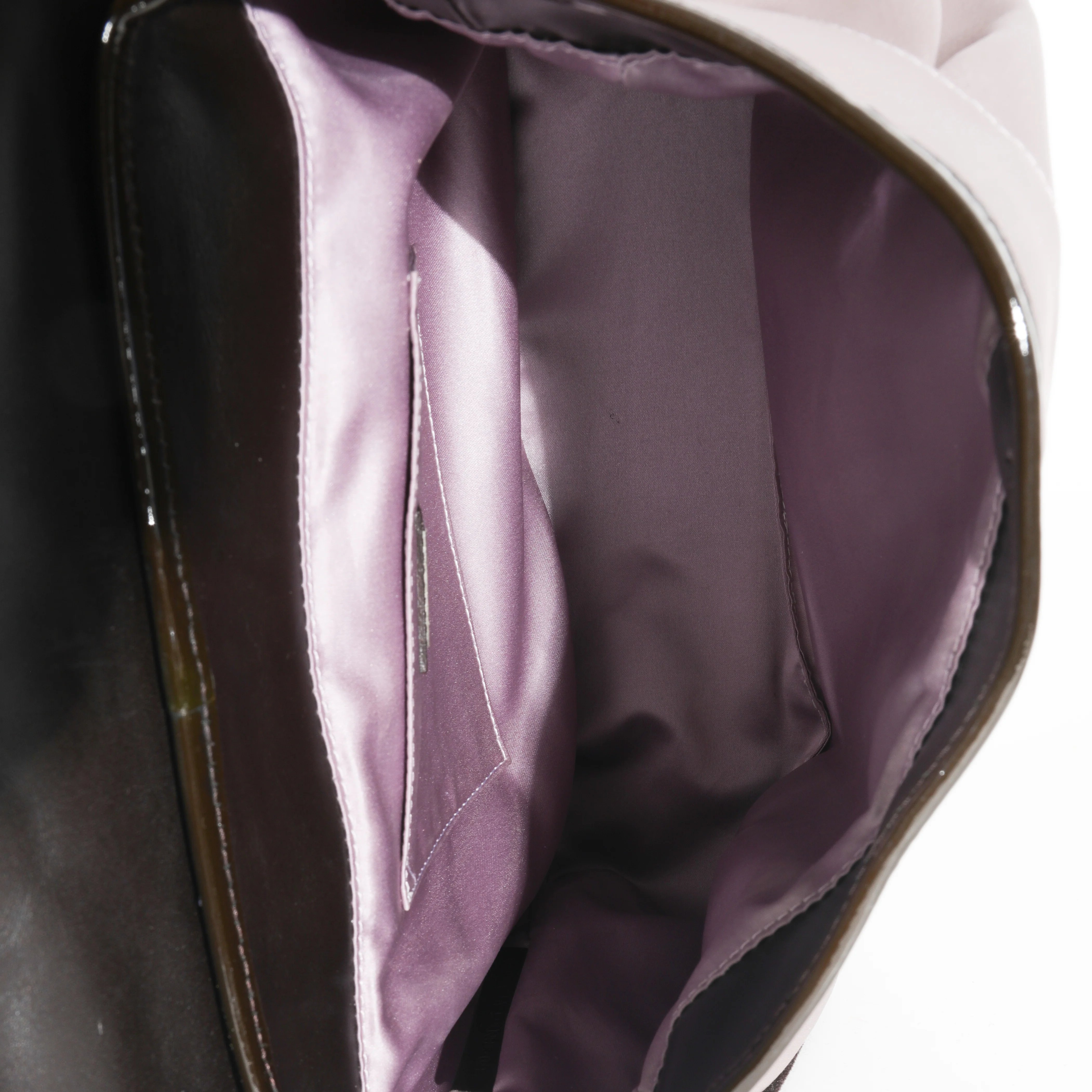 Fendi Pink Brown Satin B-Bag - Image 4