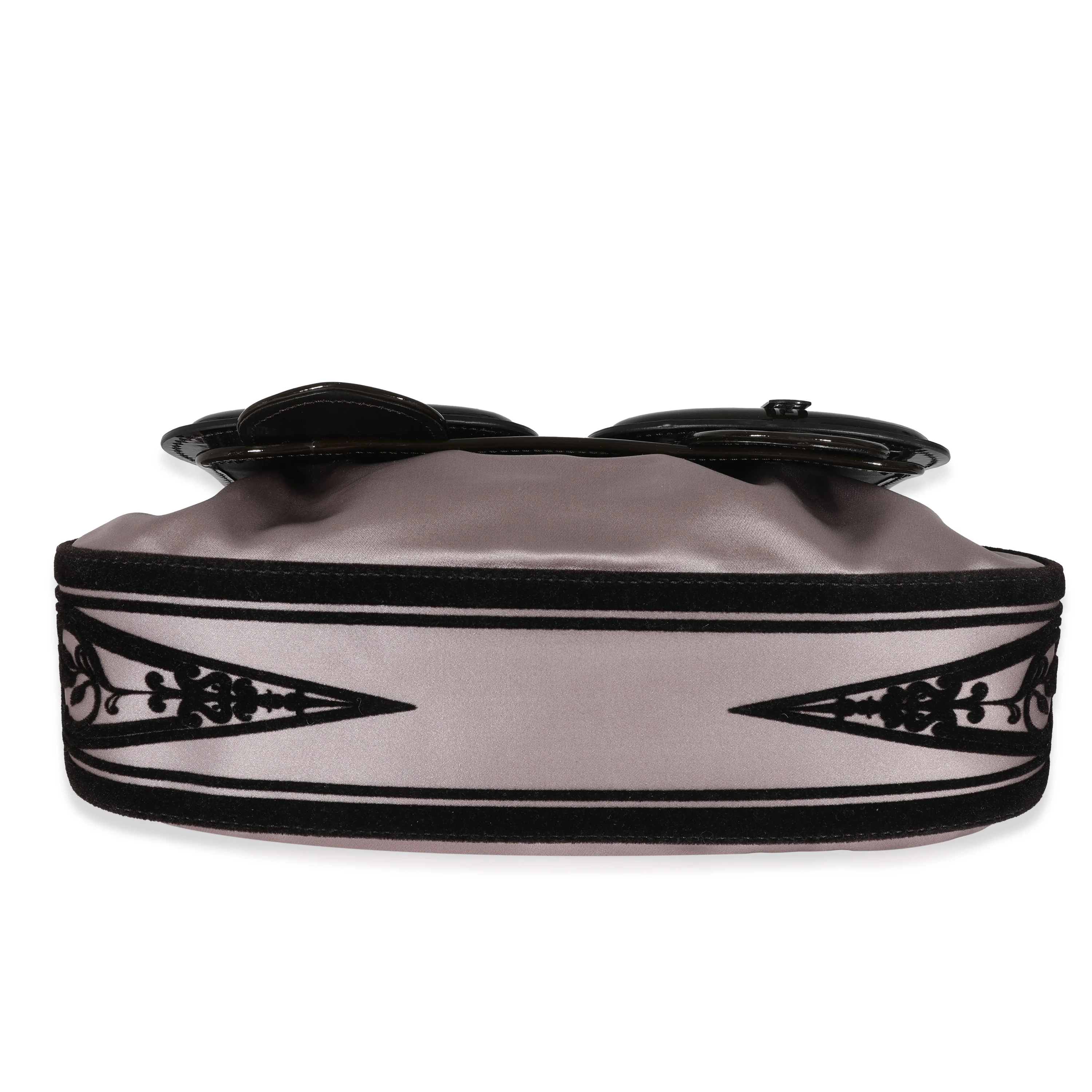 Fendi Pink Brown Satin B-Bag - Image 5