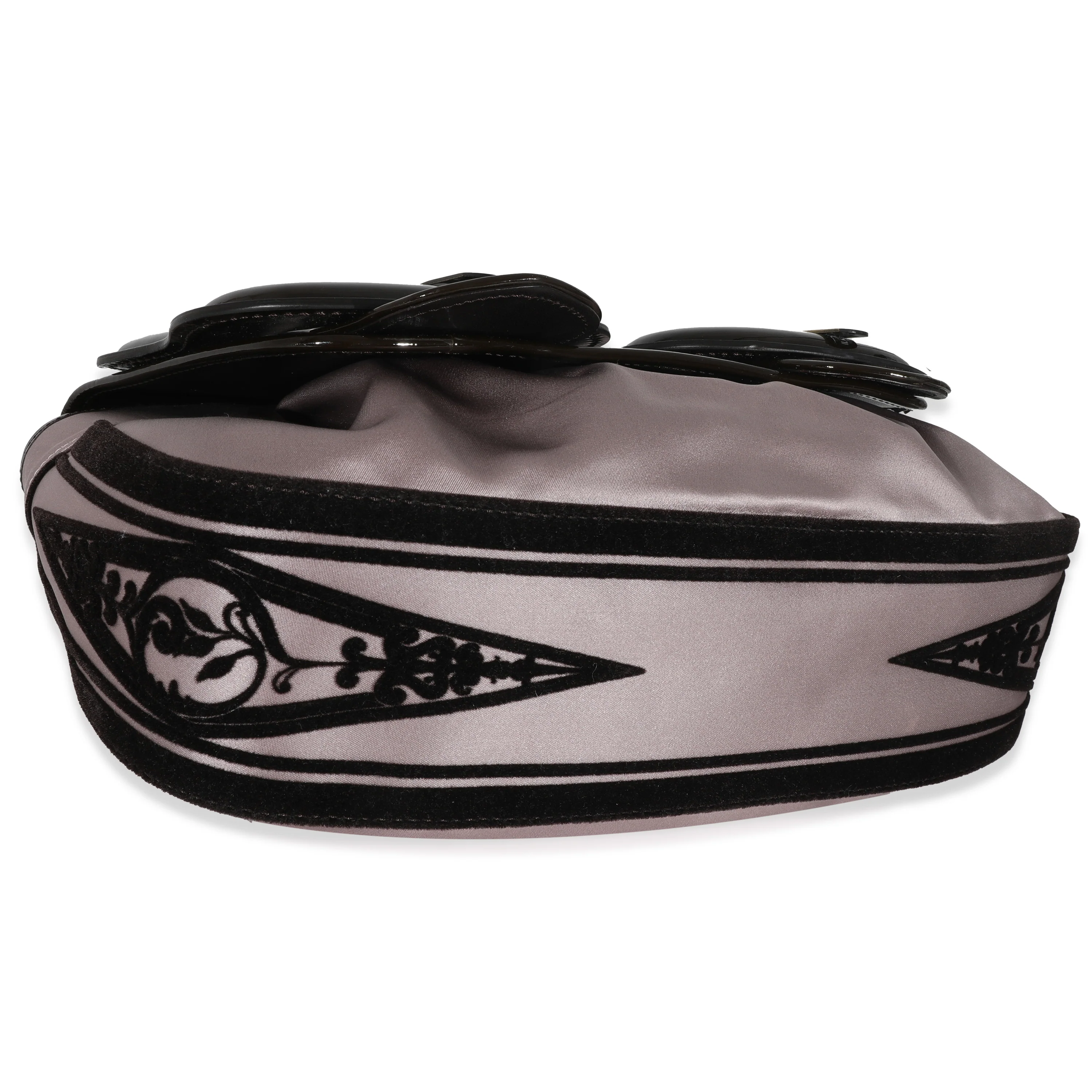 Fendi Pink Brown Satin B-Bag - Image 6